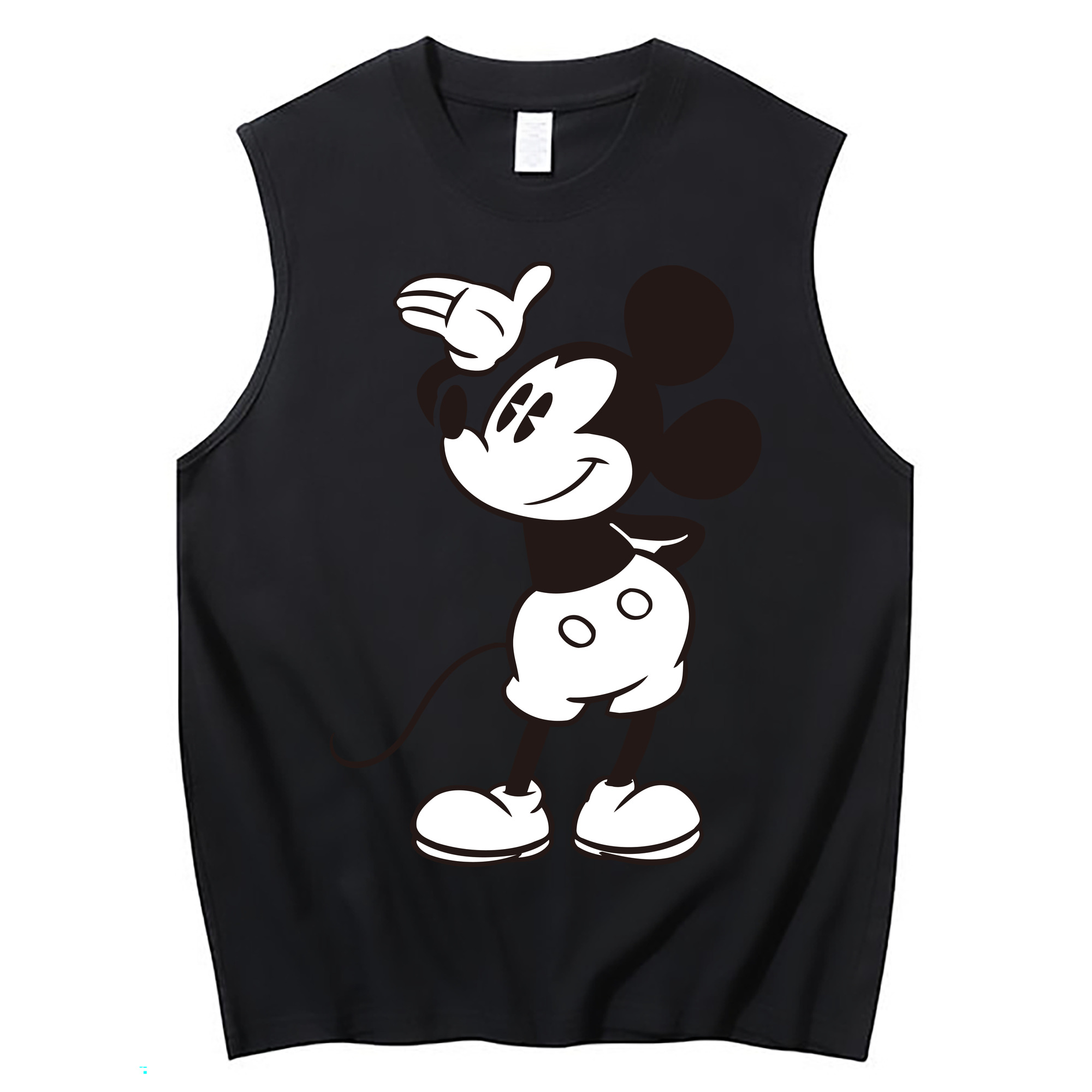 ミッキーマウス Mickey Mouse コットン100％タンクトップ（フロントプリント）