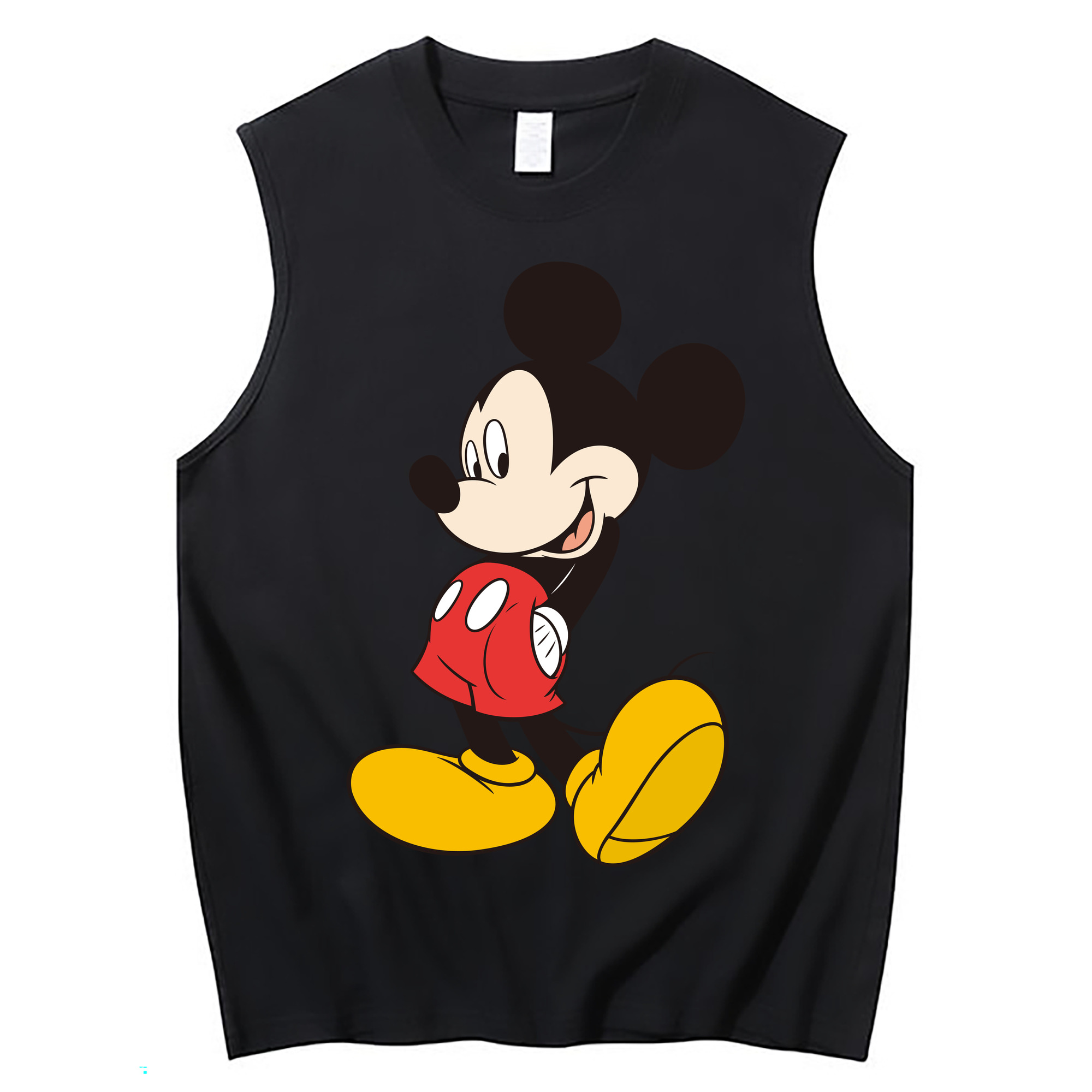 ミッキーマウス Mickey Mouse コットン100％タンクトップ（フロントプリント）