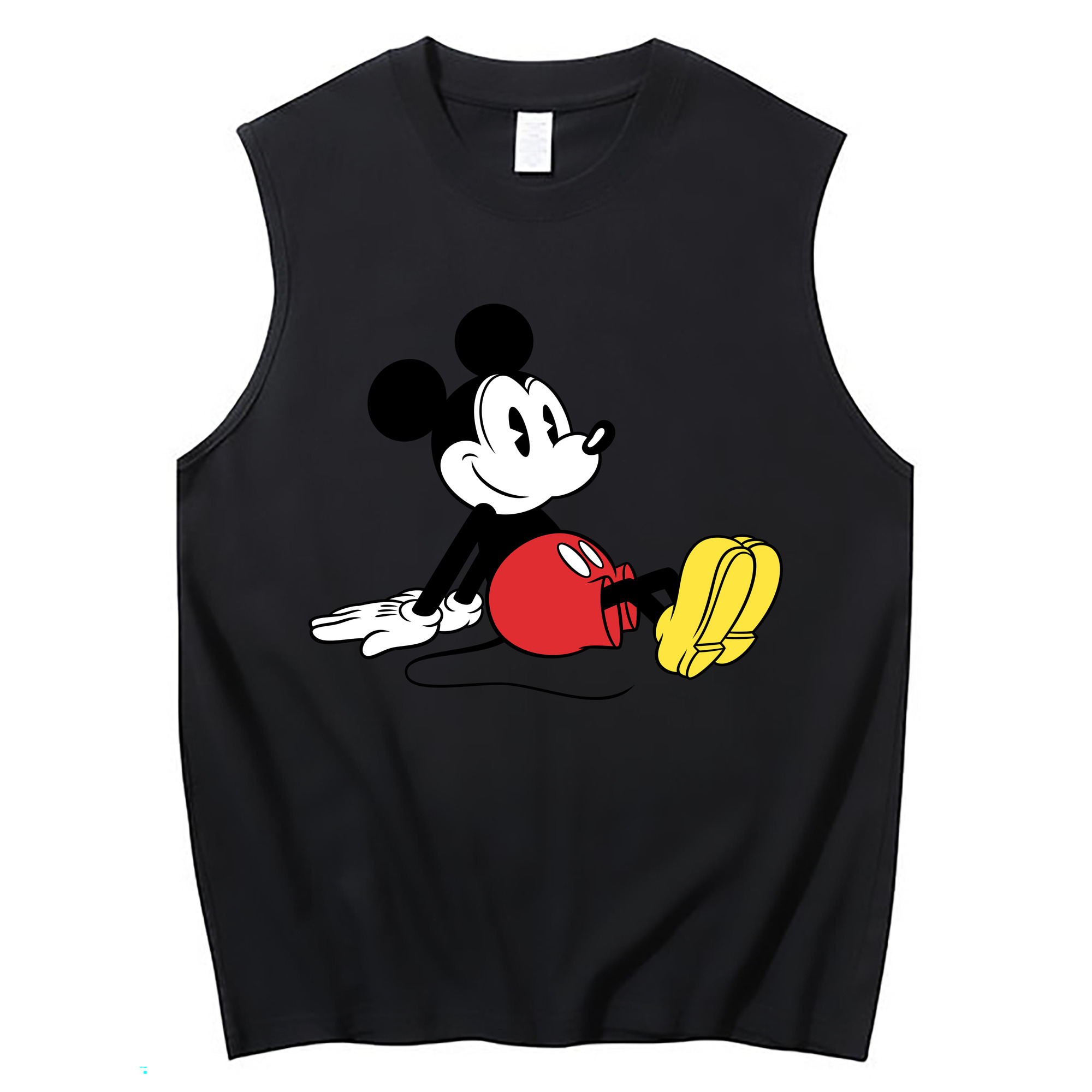 ミッキーマウス Mickey Mouse コットン100％タンクトップ（フロントプリント）