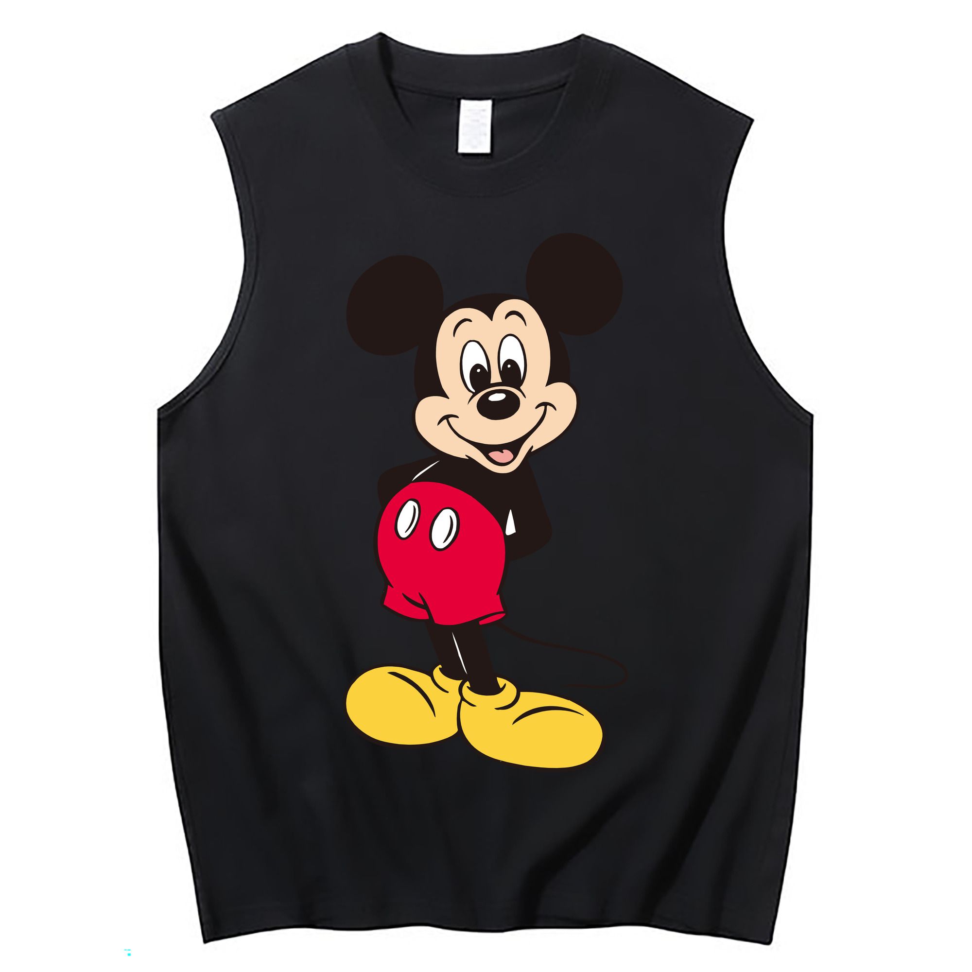 ミッキーマウス Mickey Mouse コットン100％タンクトップ（フロントプリント）