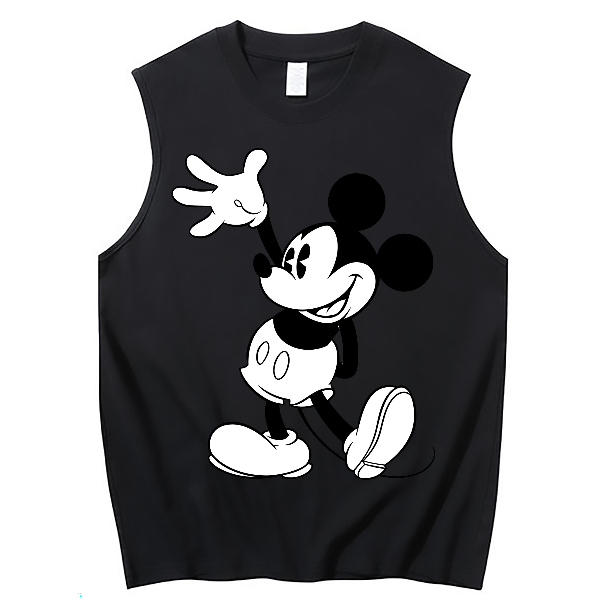 ミッキーマウス Mickey Mouse コットン100％タンクトップ（フロントプリント）