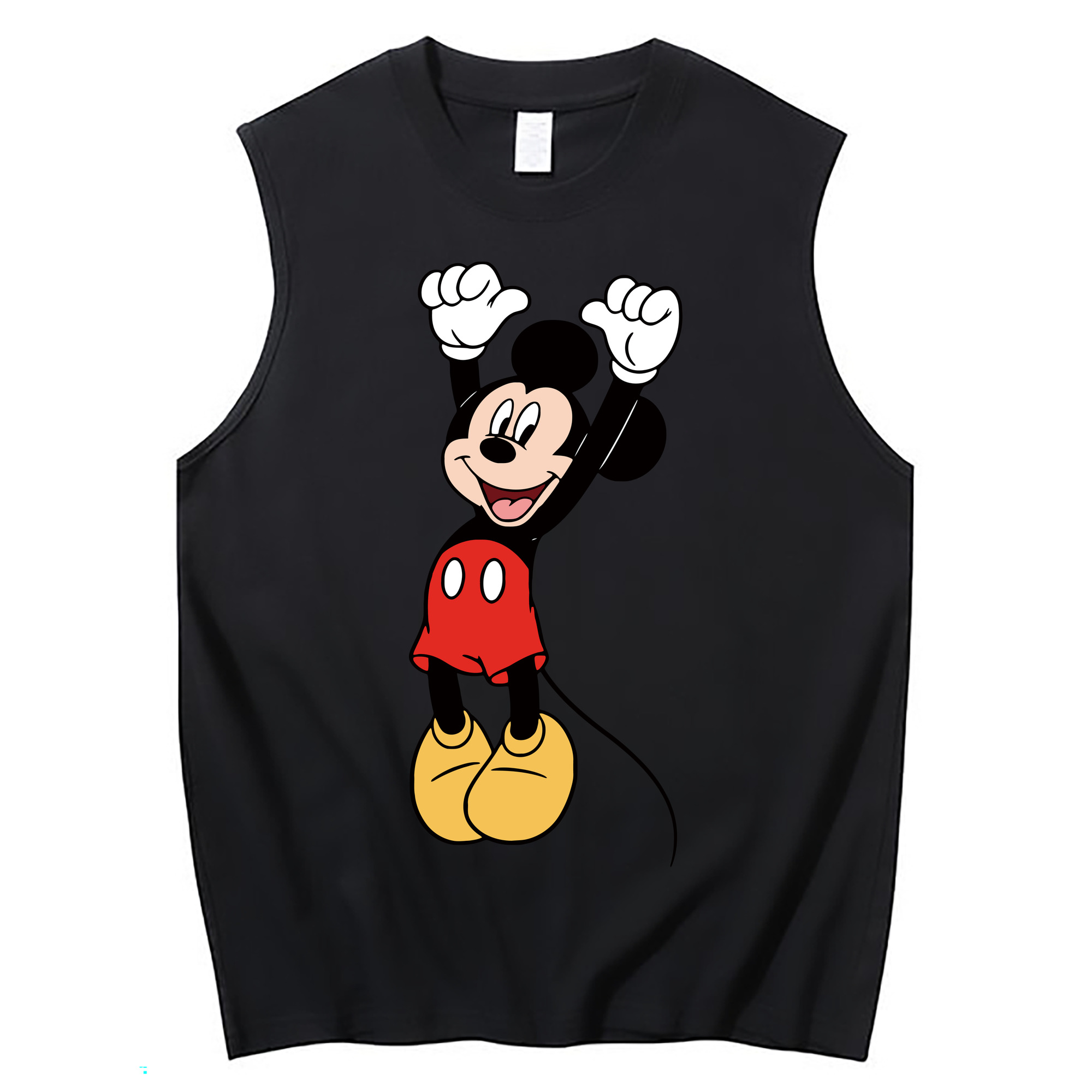 ミッキーマウス Mickey Mouse コットン100％タンクトップ（フロントプリント）