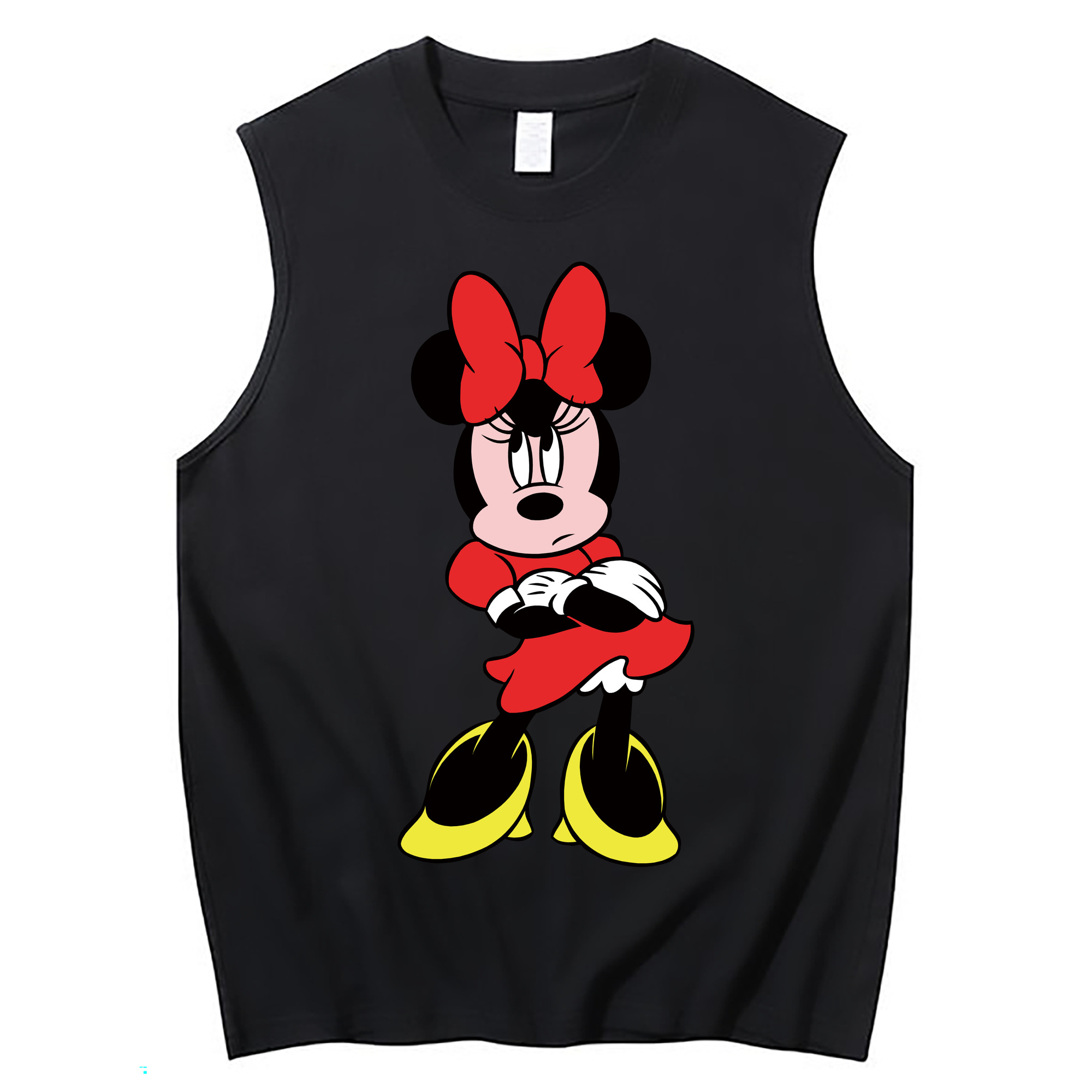 ミッキーマウス Mickey Mouse コットン100％タンクトップ（フロントプリント）