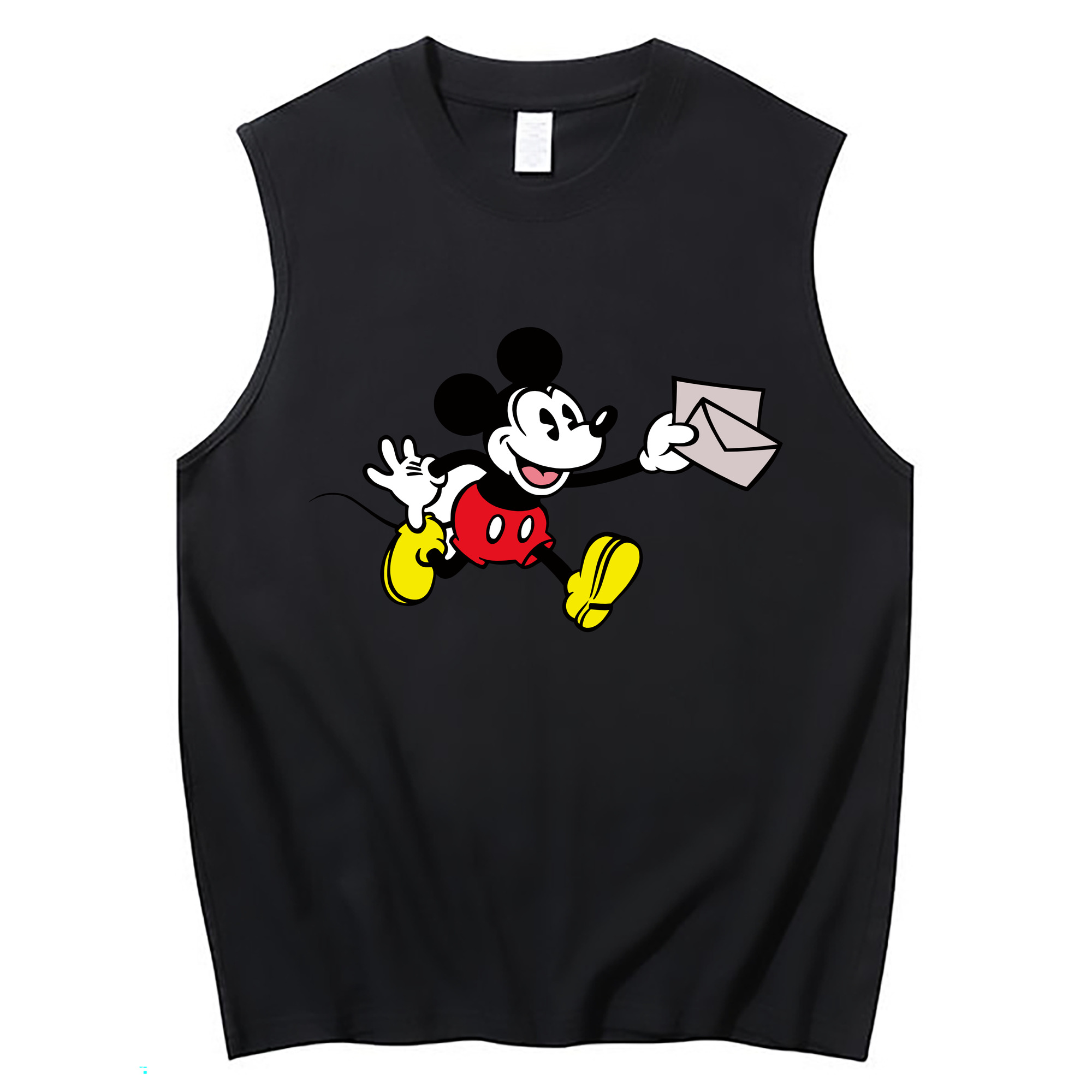 ミッキーマウス Mickey Mouse コットン100％タンクトップ（フロントプリント）