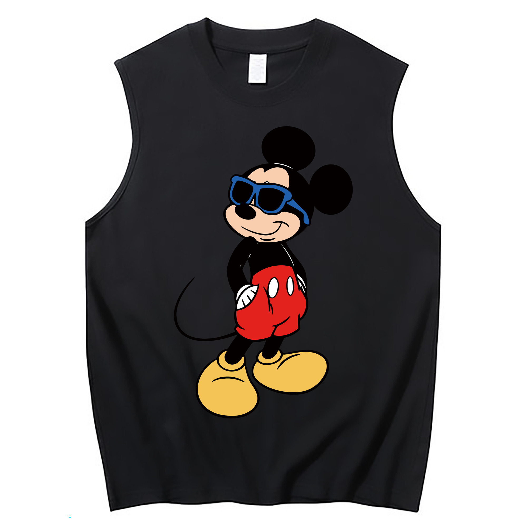 ミッキーマウス Mickey Mouse コットン100％タンクトップ（フロントプリント）