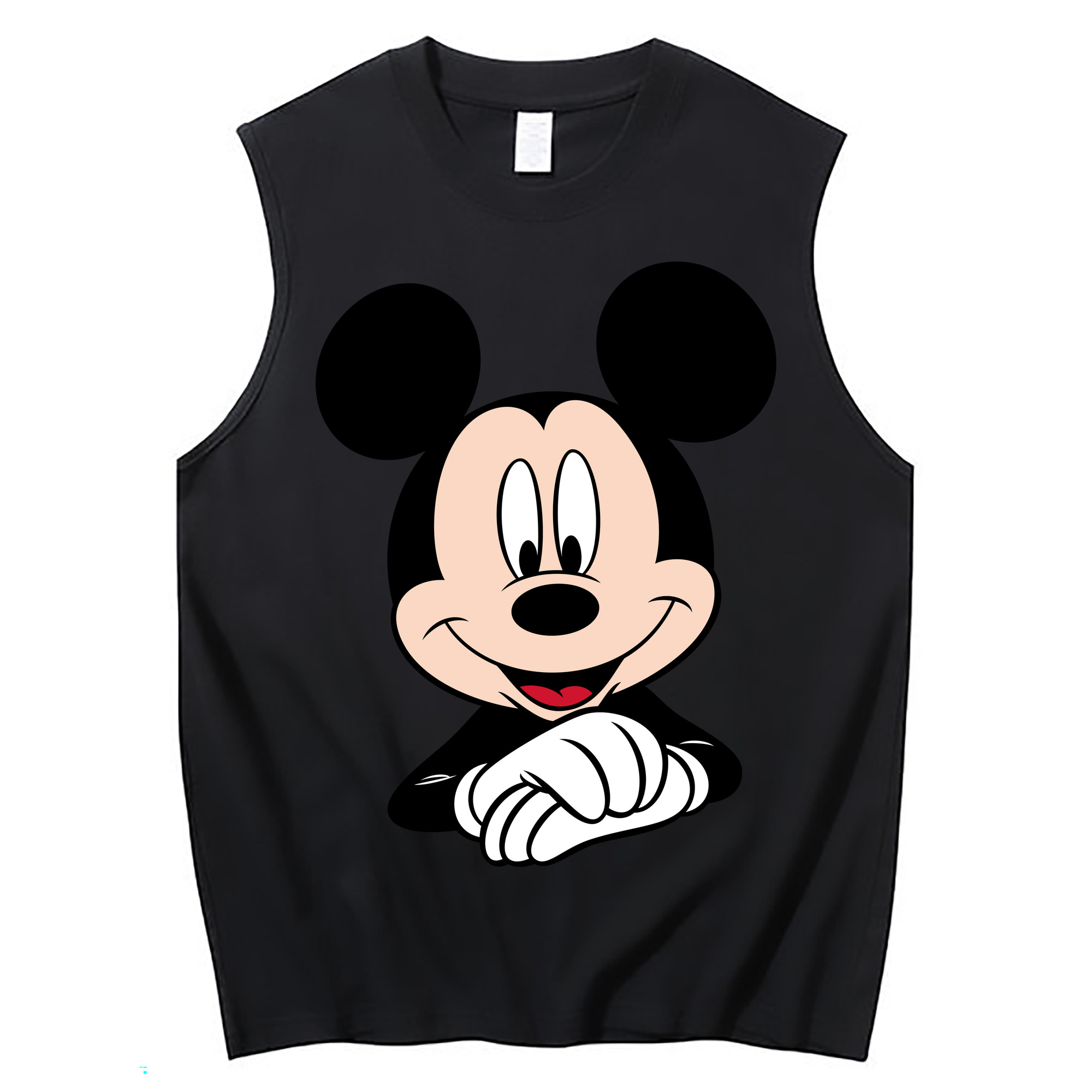 ミッキーマウス Mickey Mouse コットン100％タンクトップ（フロントプリント）