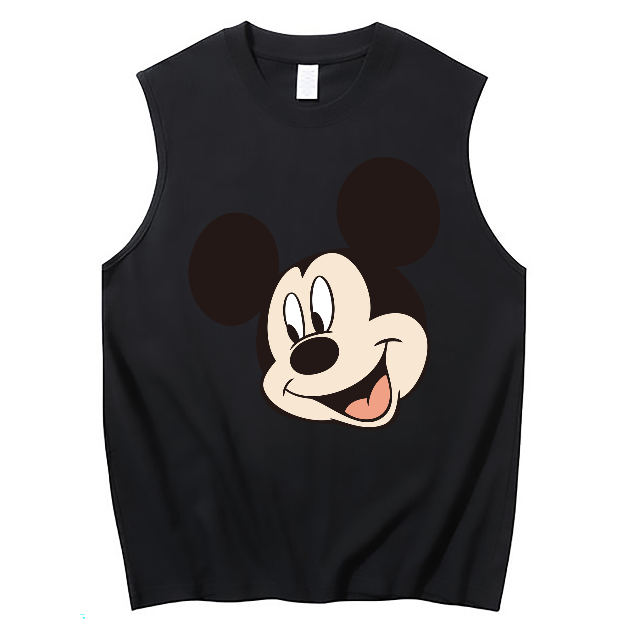 ミッキーマウス Mickey Mouse コットン100％タンクトップ（フロントプリント）