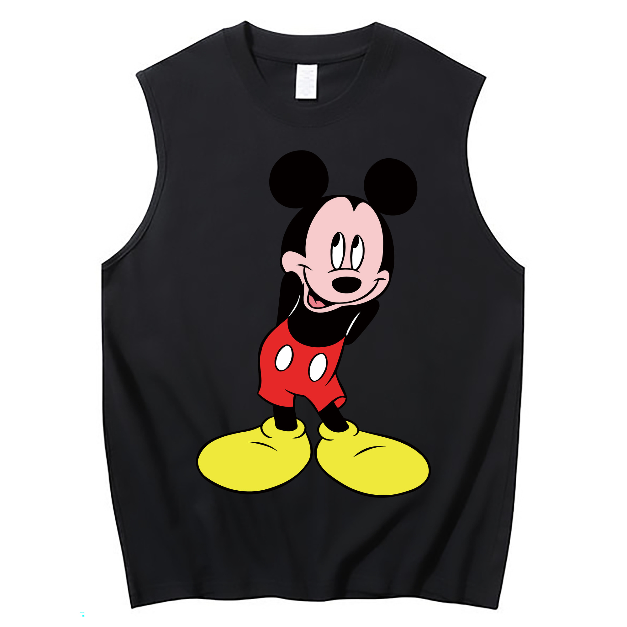 ミッキーマウス Mickey Mouse コットン100％タンクトップ（フロントプリント）