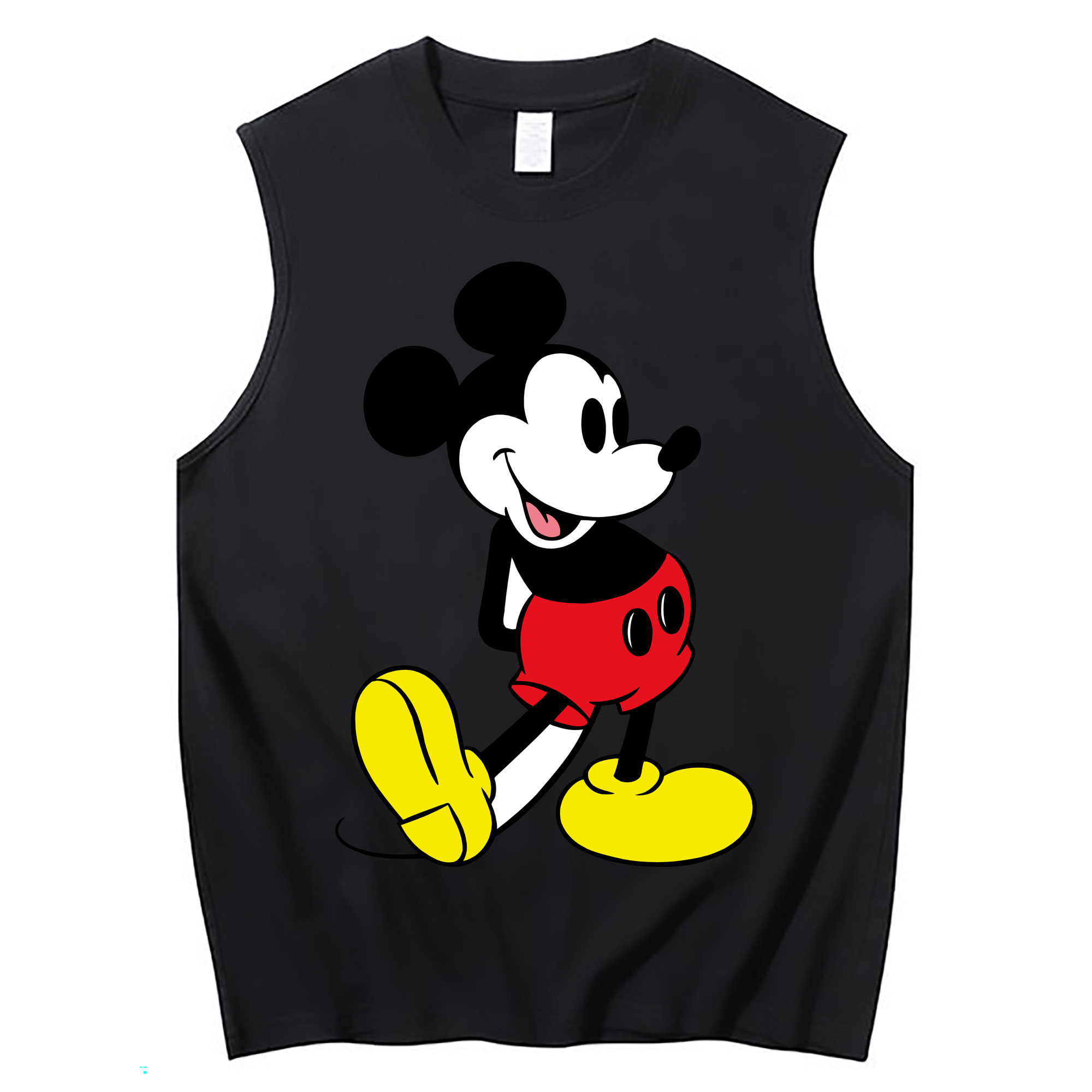 ミッキーマウス Mickey Mouse コットン100％タンクトップ（フロントプリント）