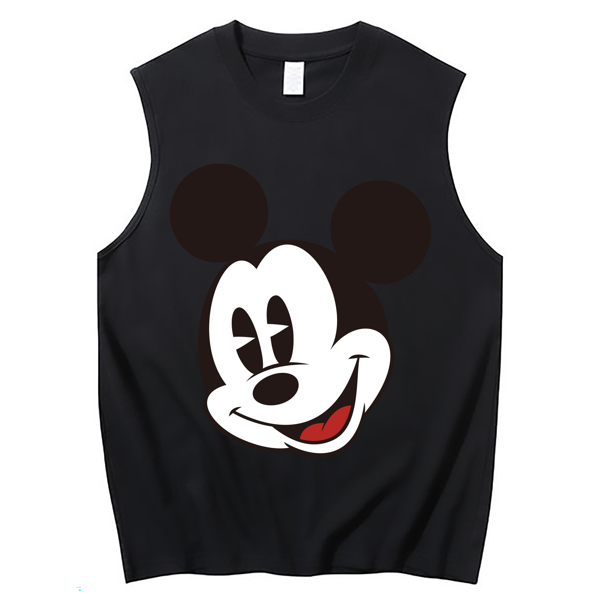 ミッキーマウス Mickey Mouse コットン100％タンクトップ（フロントプリント）