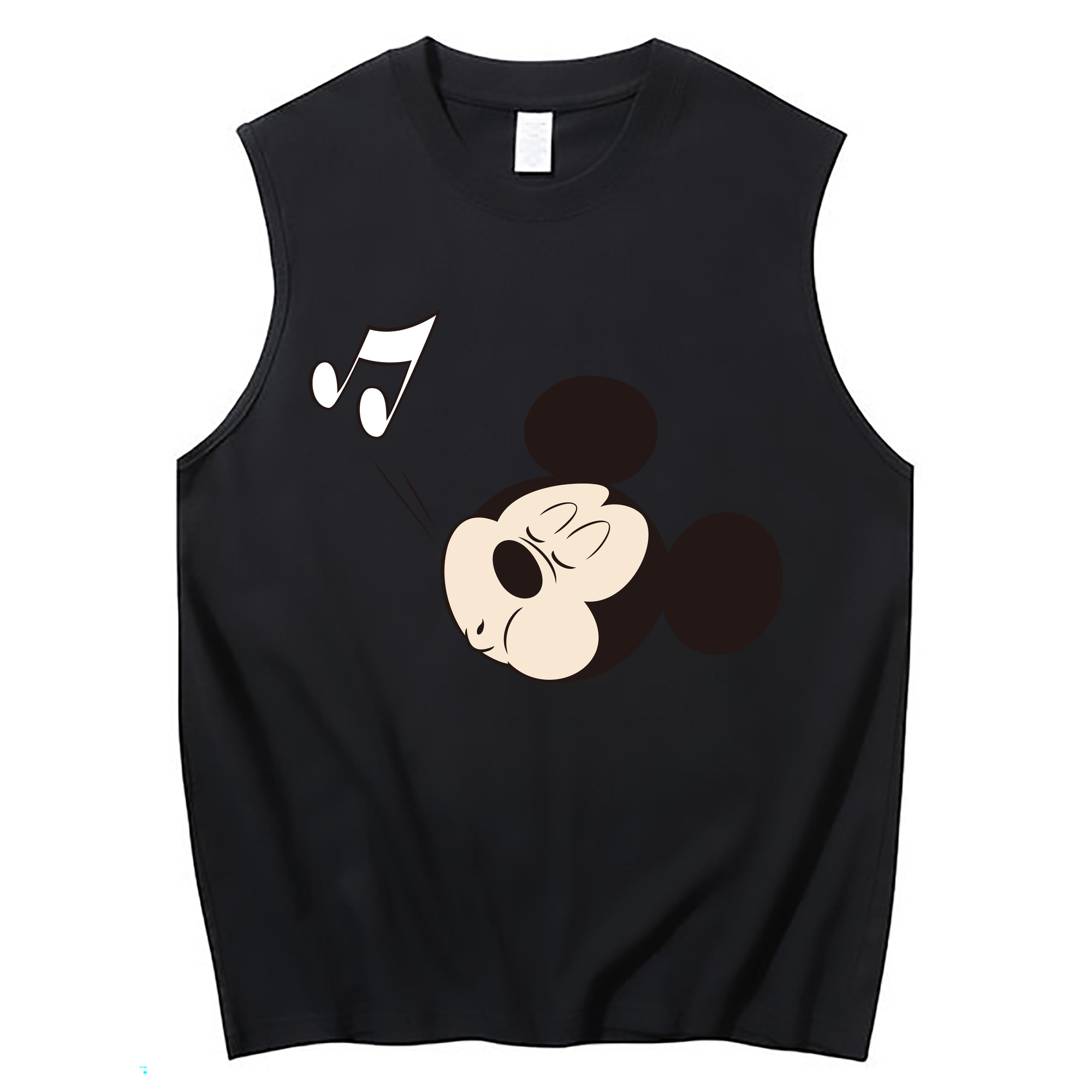 ミッキーマウス Mickey Mouse コットン100％タンクトップ（フロントプリント）
