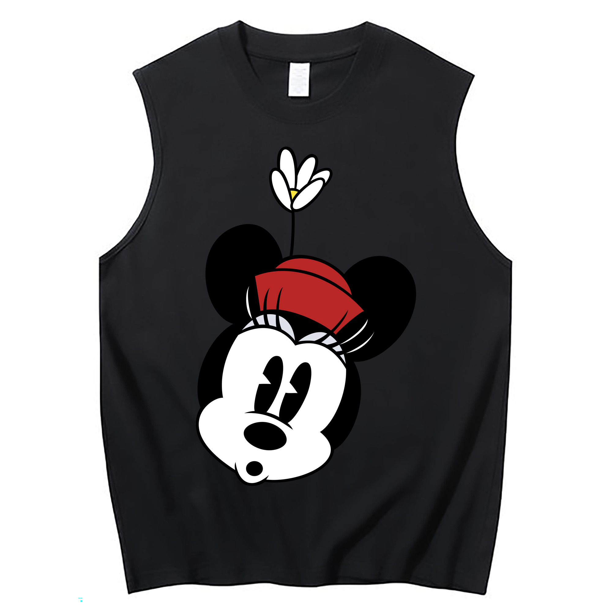 ミッキーマウス Mickey Mouse コットン100％タンクトップ（フロントプリント）