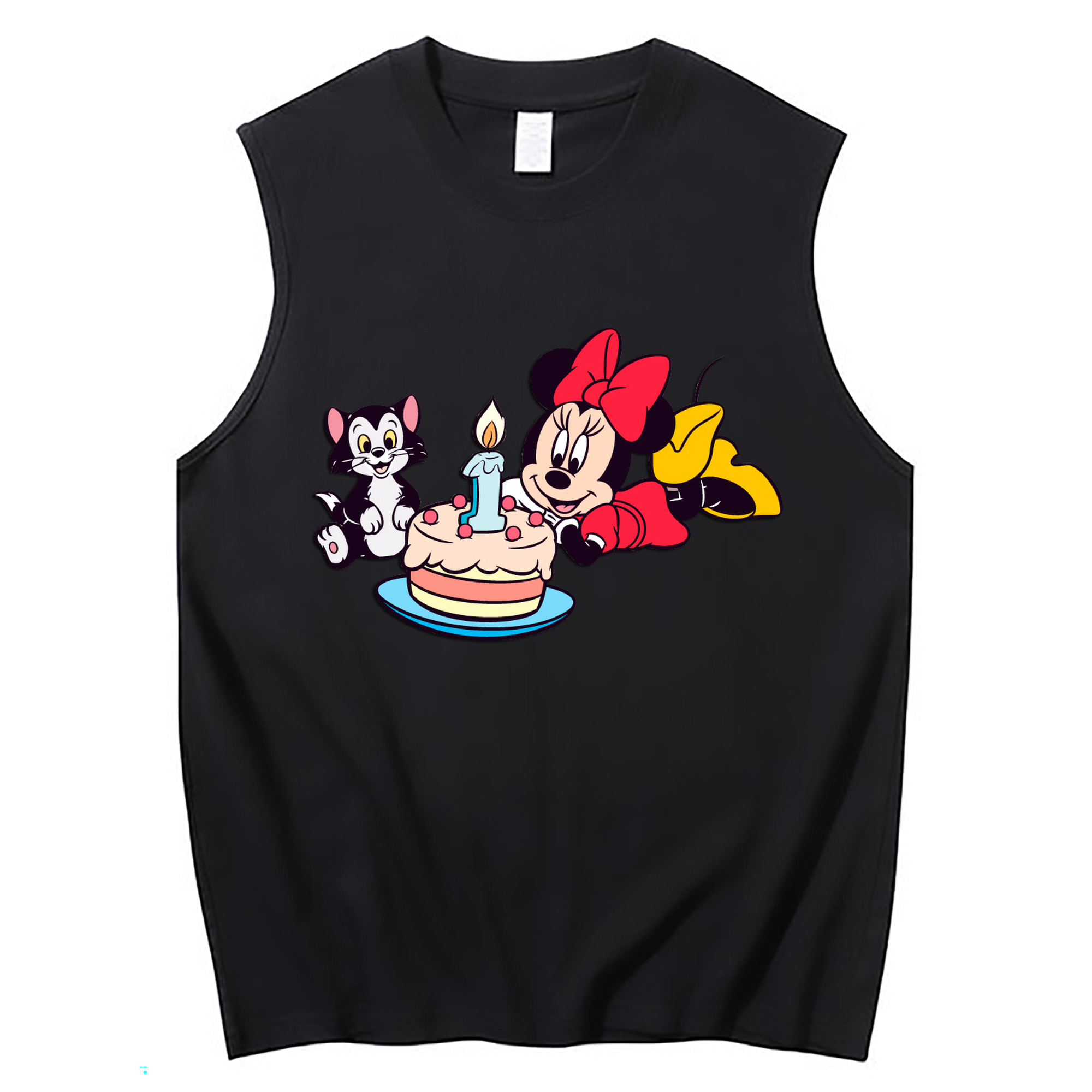ミッキーマウス Mickey Mouse コットン100％タンクトップ（フロントプリント）