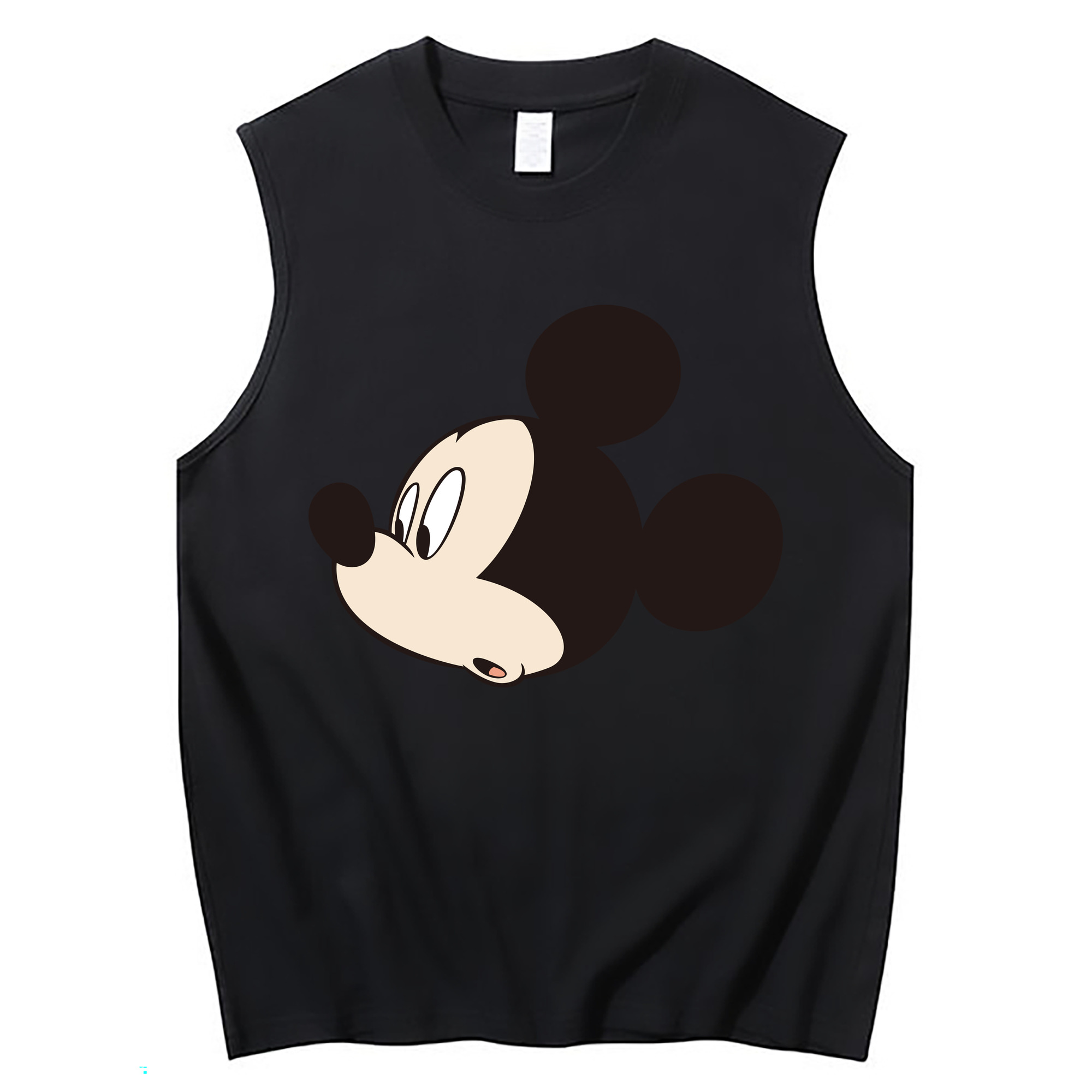 ミッキーマウス Mickey Mouse コットン100％タンクトップ（フロントプリント）