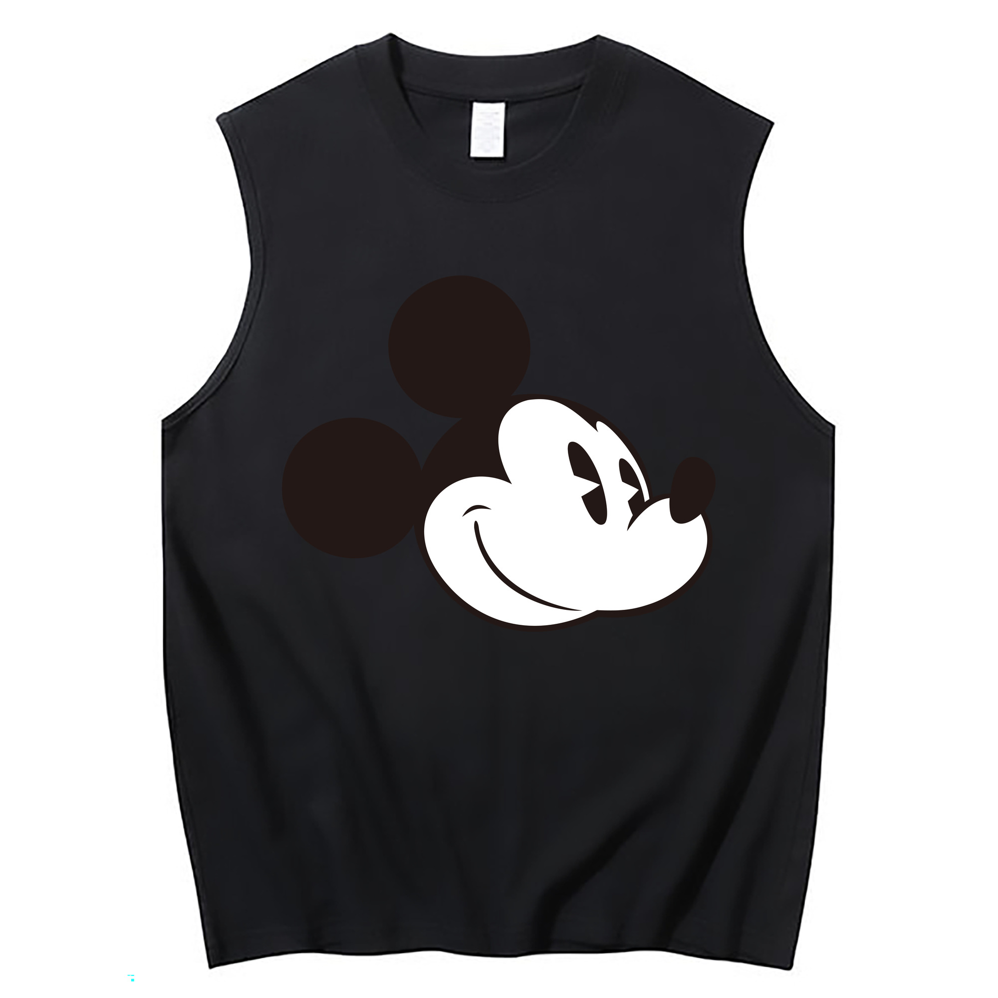 ミッキーマウス Mickey Mouse コットン100％タンクトップ（フロントプリント）
