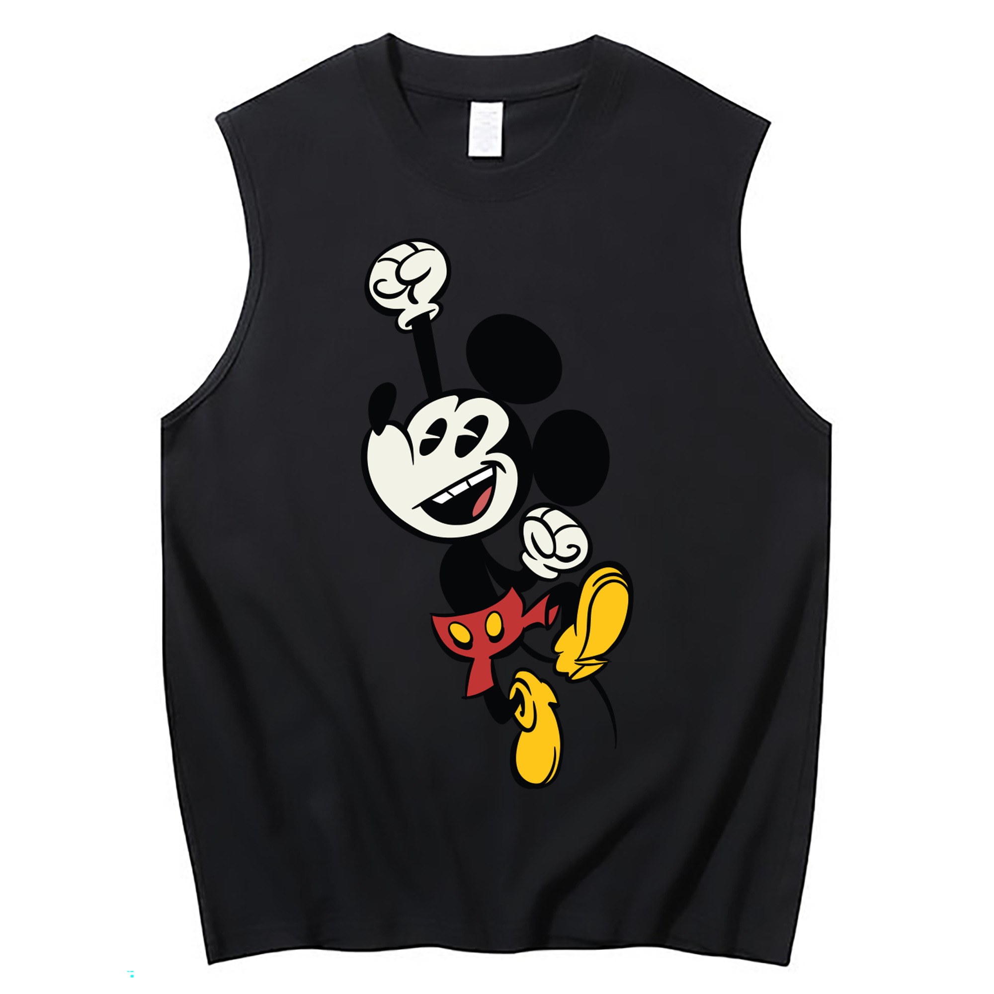 ミッキーマウス Mickey Mouse コットン100％タンクトップ（フロントプリント）