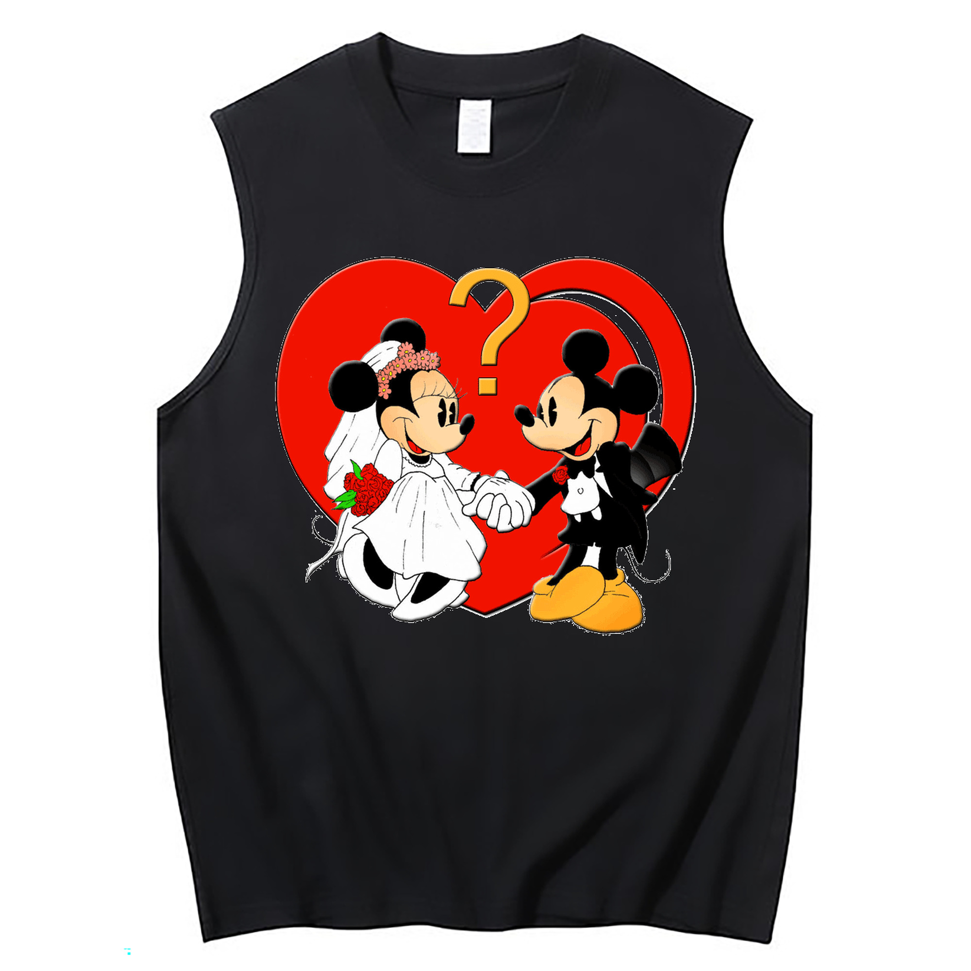 ミッキーマウス Mickey Mouse コットン100％タンクトップ（フロントプリント）