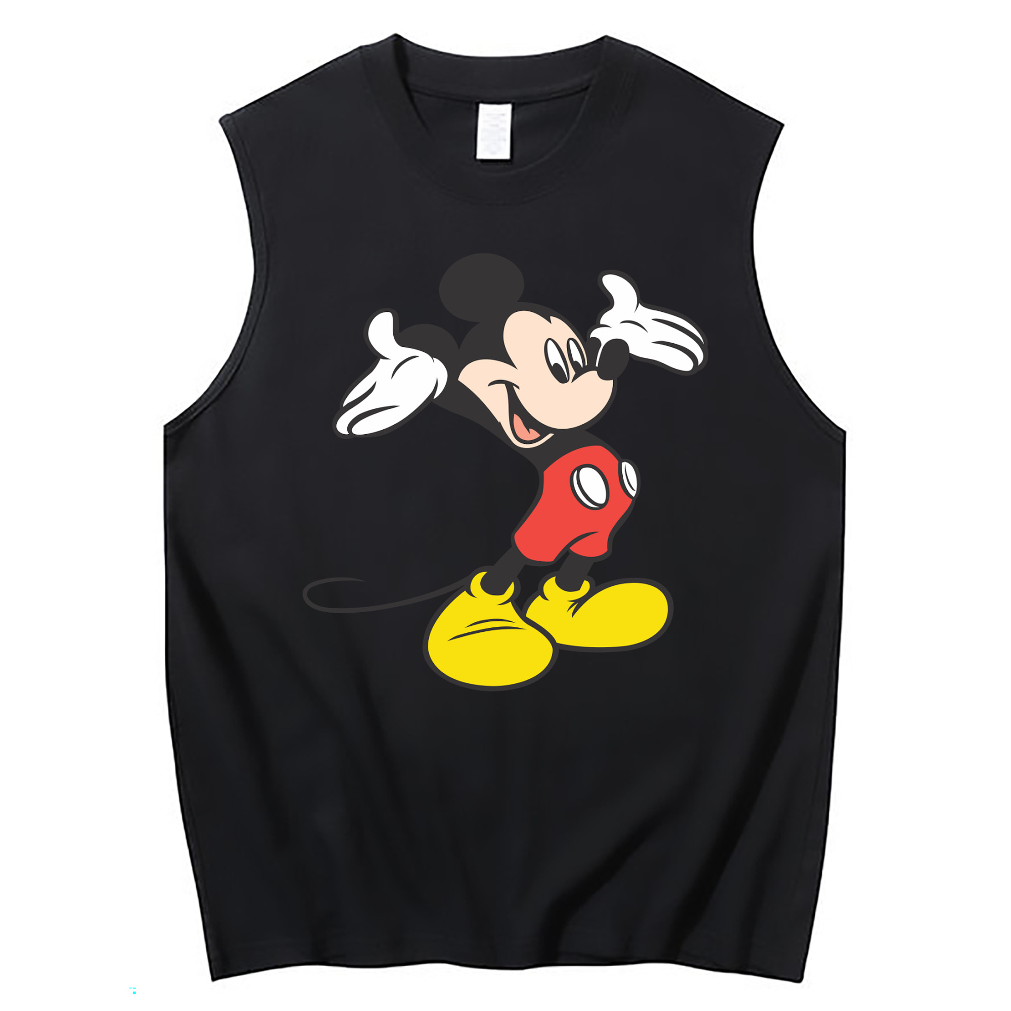 ミッキーマウス Mickey Mouse コットン100％タンクトップ（フロントプリント）