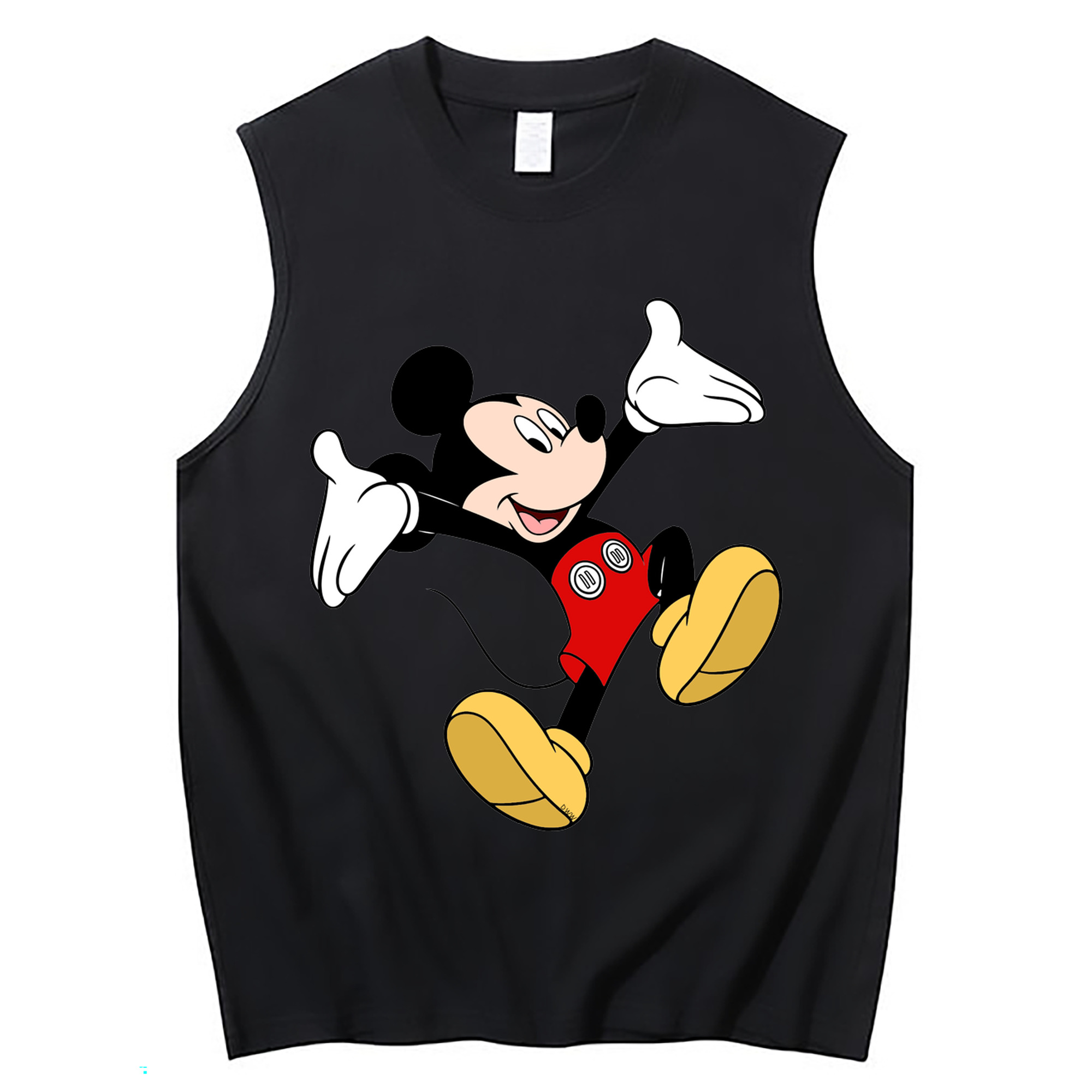 ミッキーマウス Mickey Mouse コットン100％タンクトップ（フロントプリント）