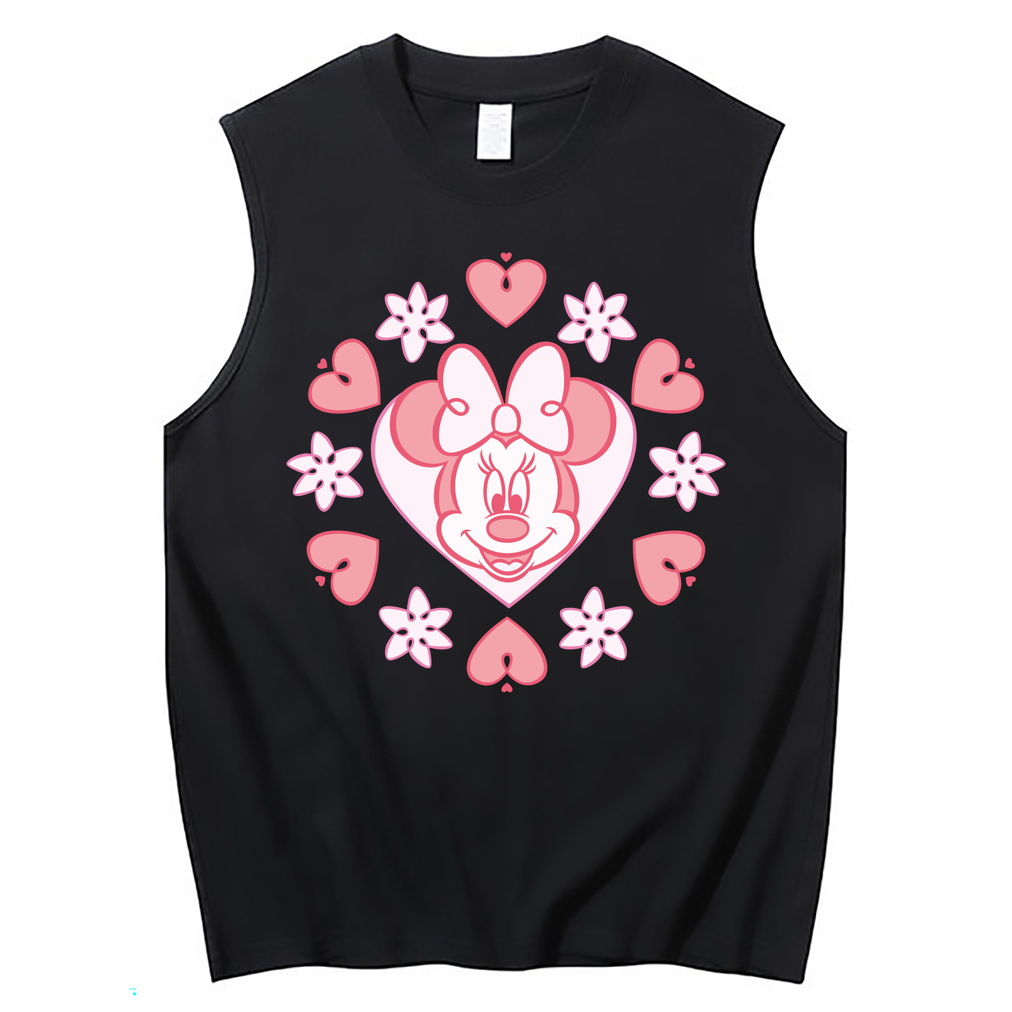 ミッキーマウス Mickey Mouse コットン100％タンクトップ（フロントプリント）