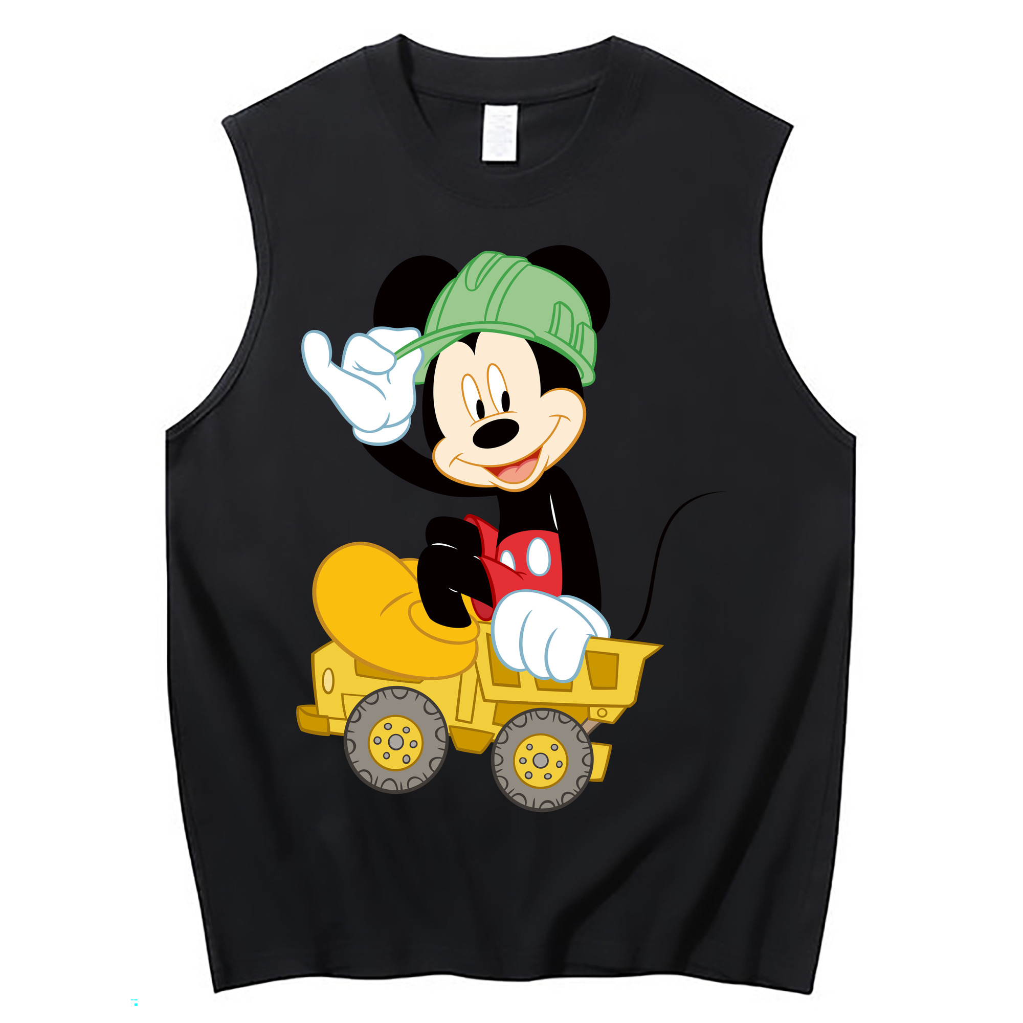 ミッキーマウス Mickey Mouse コットン100％タンクトップ（フロントプリント）