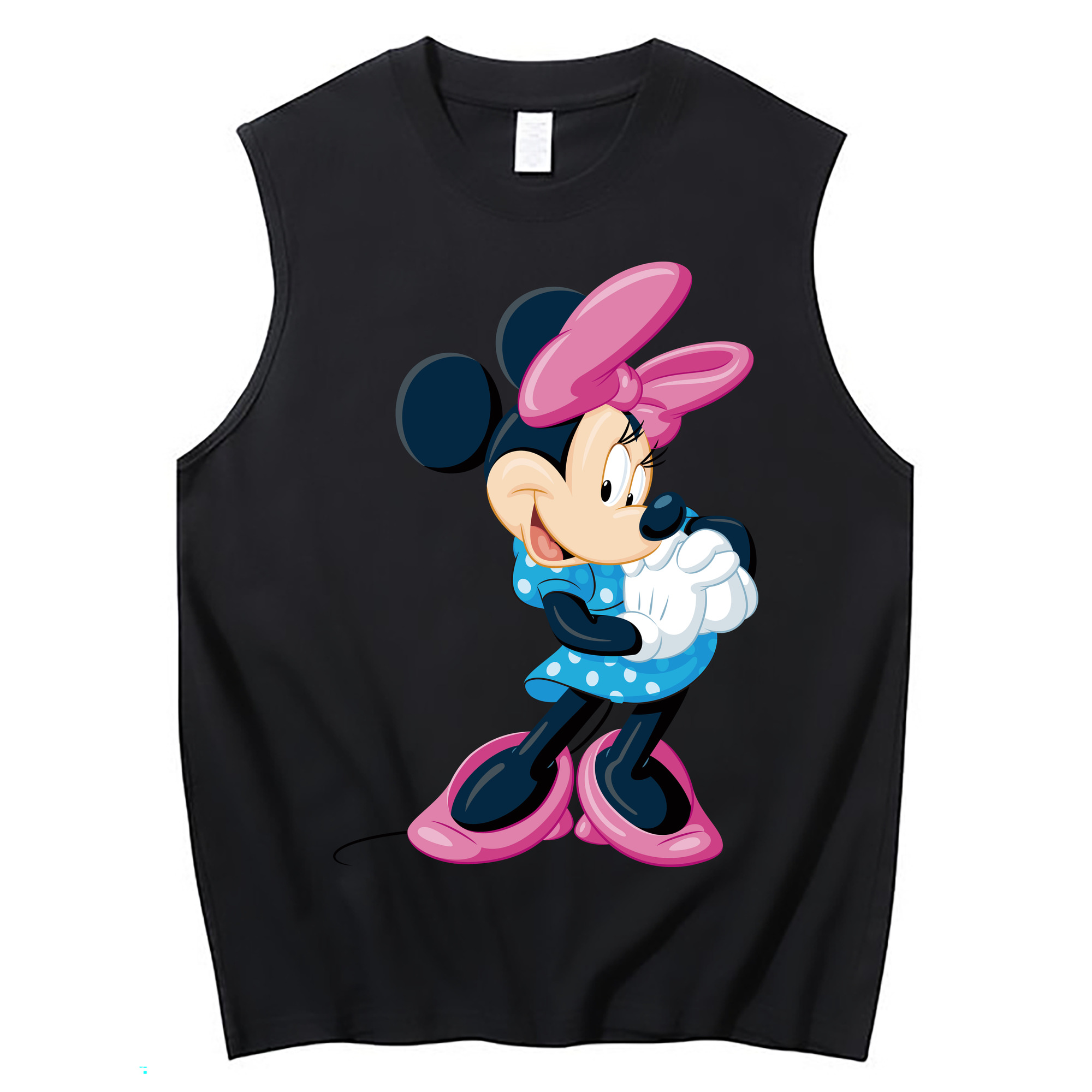 ミッキーマウス Mickey Mouse コットン100％タンクトップ（フロントプリント）