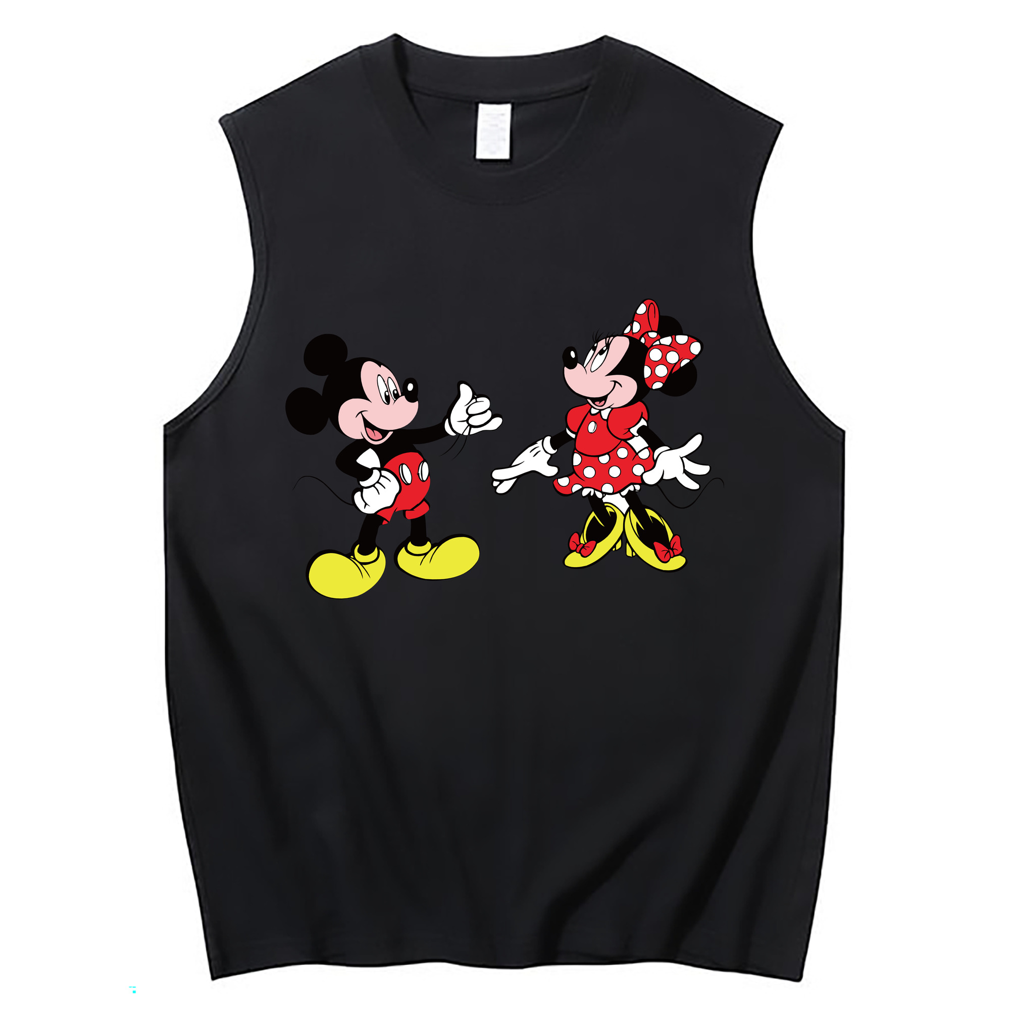 ミッキーマウス Mickey Mouse コットン100％タンクトップ（フロントプリント）