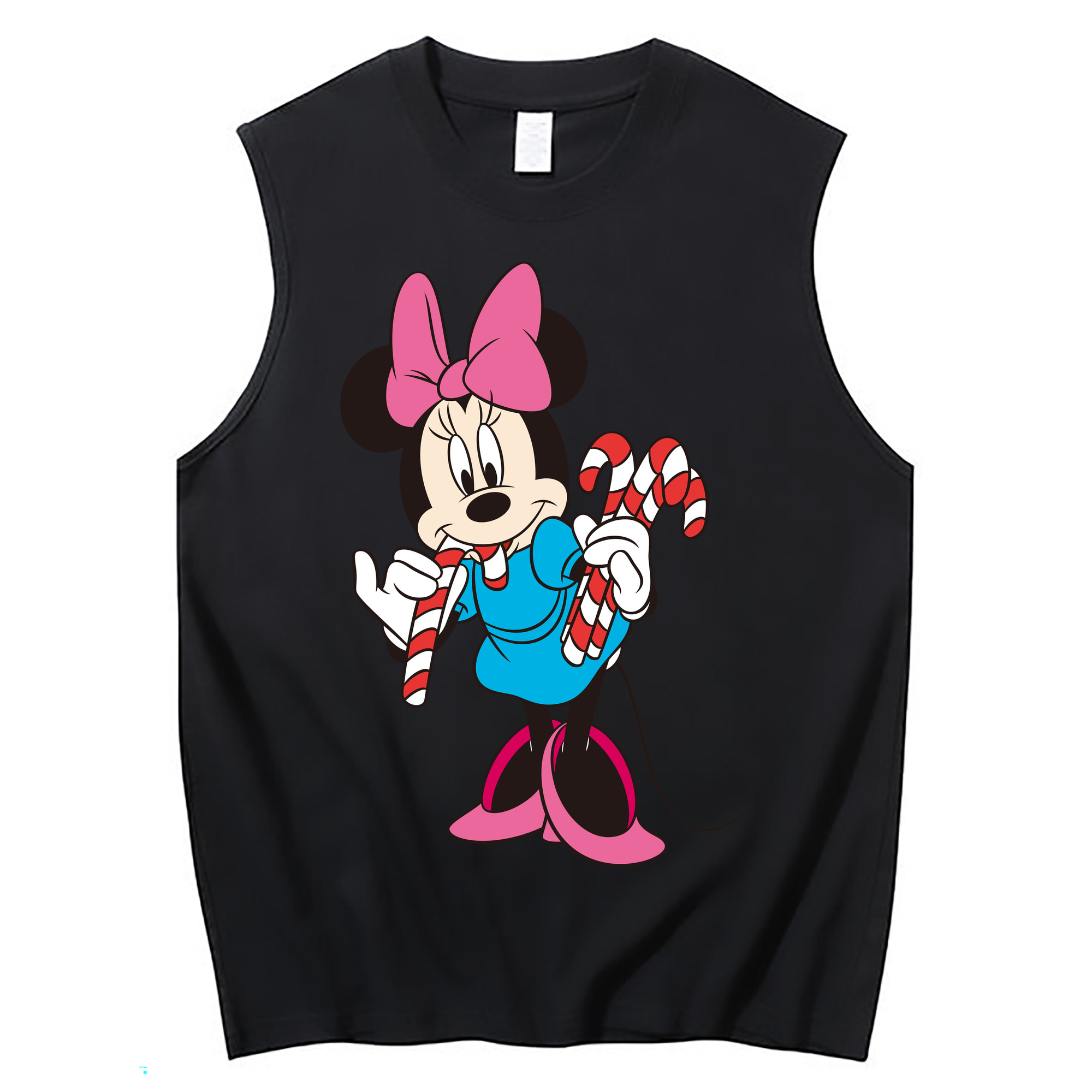 ミッキーマウス Mickey Mouse コットン100％タンクトップ（フロントプリント）