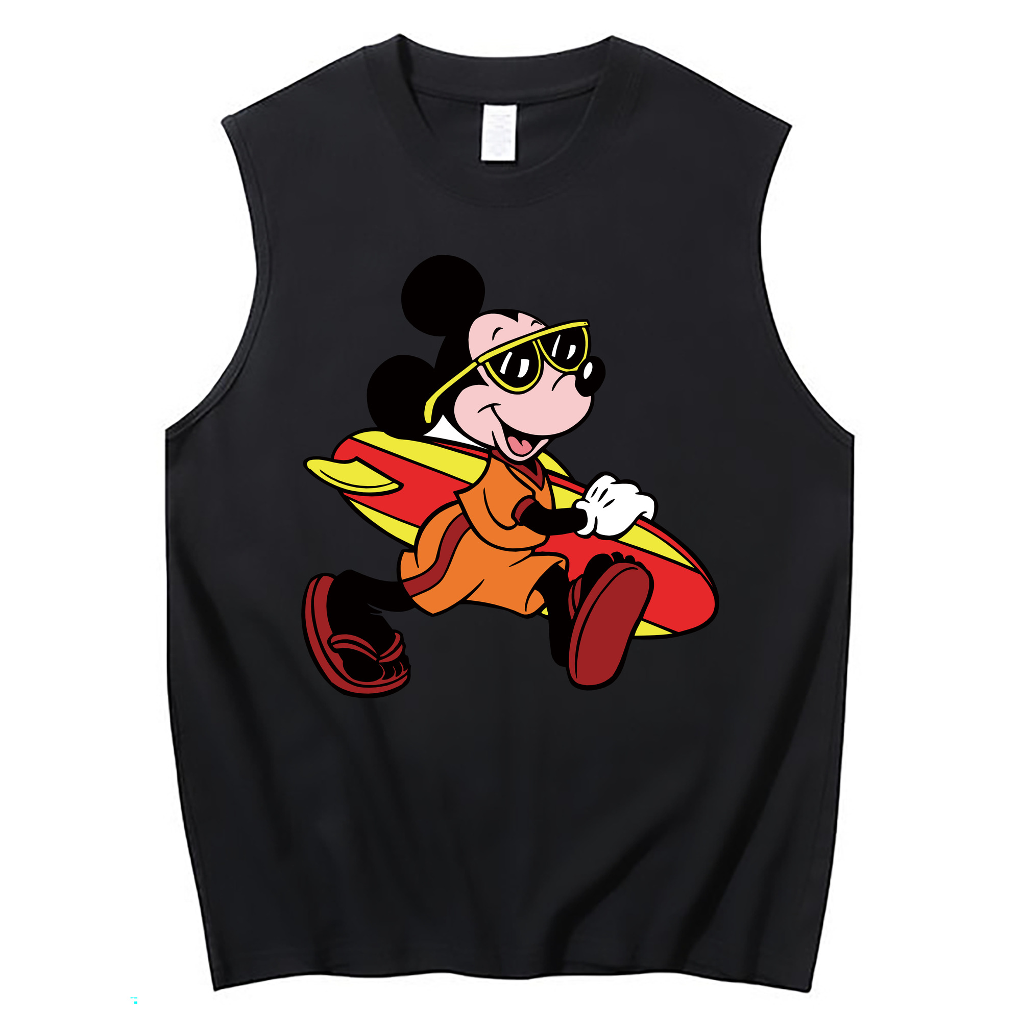 ミッキーマウス Mickey Mouse コットン100％タンクトップ（フロントプリント）