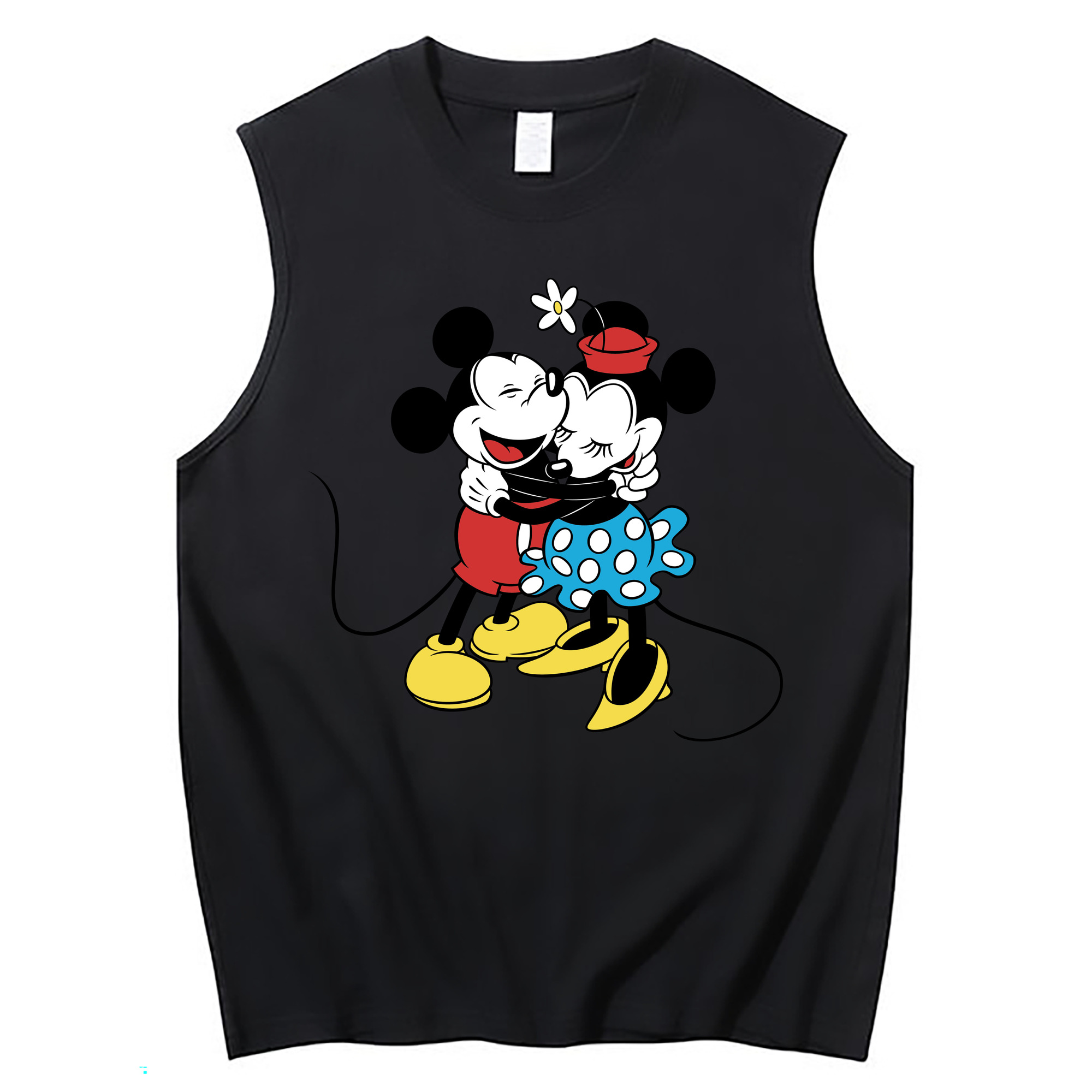 ミッキーマウス Mickey Mouse コットン100％タンクトップ（フロントプリント）