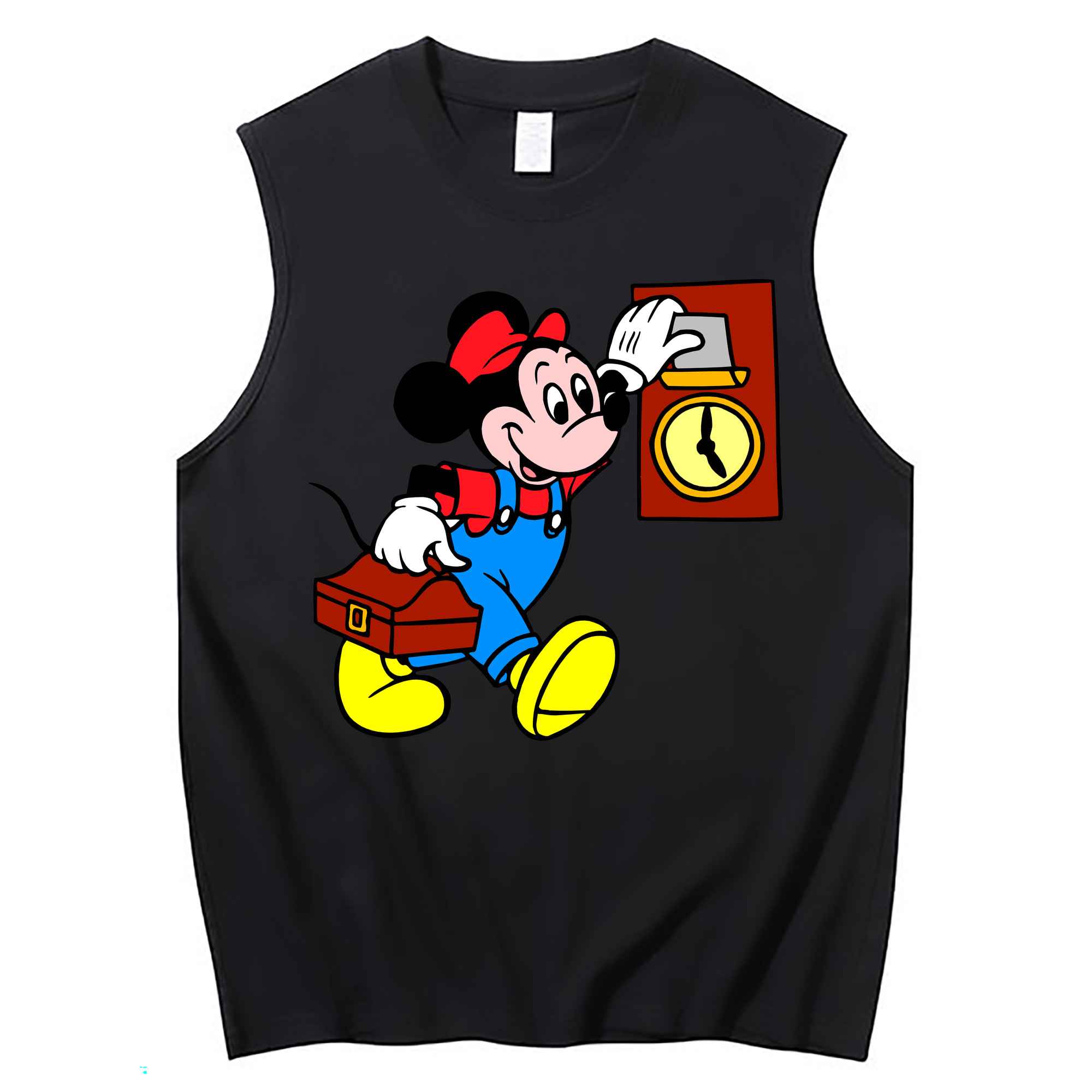 ミッキーマウス Mickey Mouse コットン100％タンクトップ（フロントプリント）