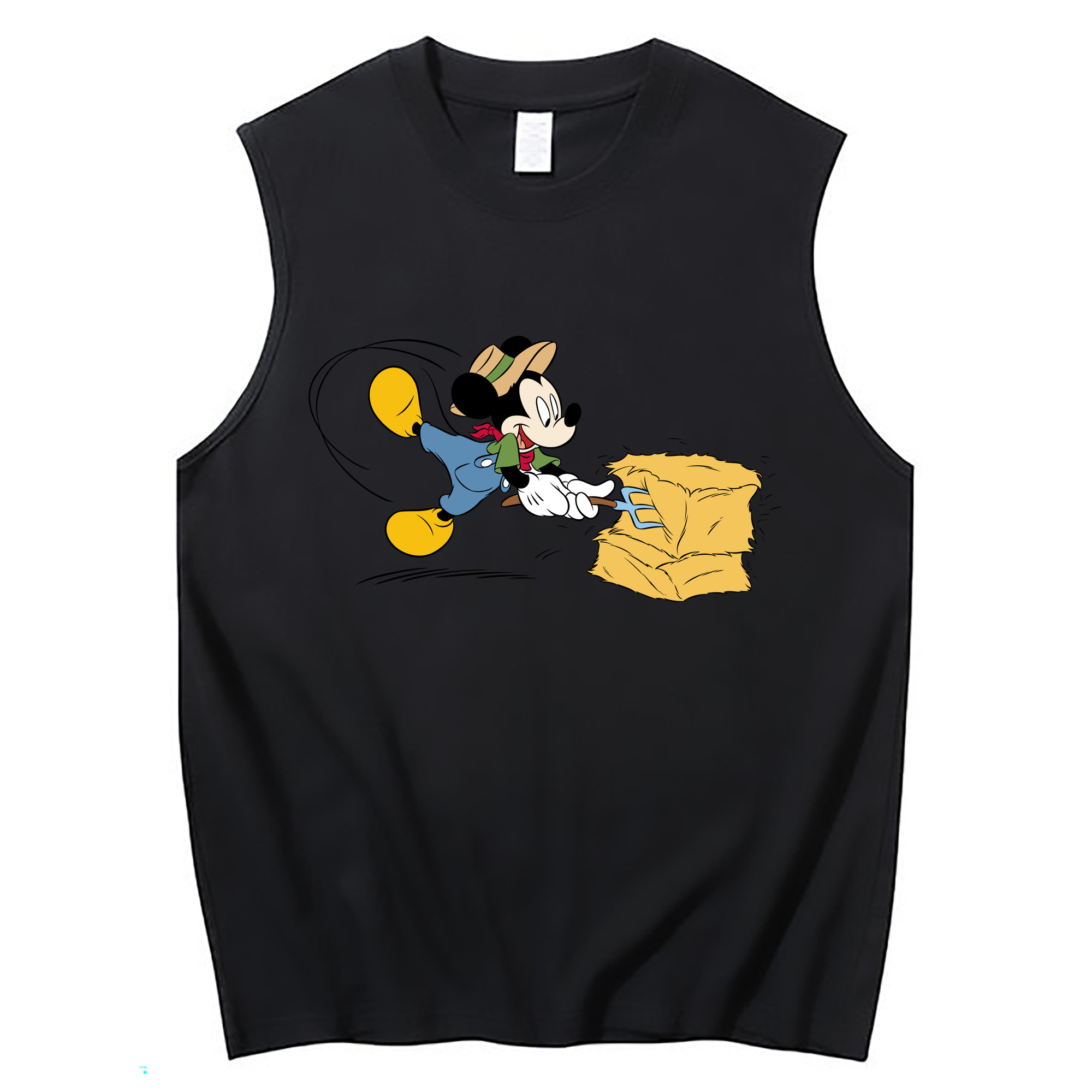 ミッキーマウス Mickey Mouse コットン100％タンクトップ（フロントプリント）