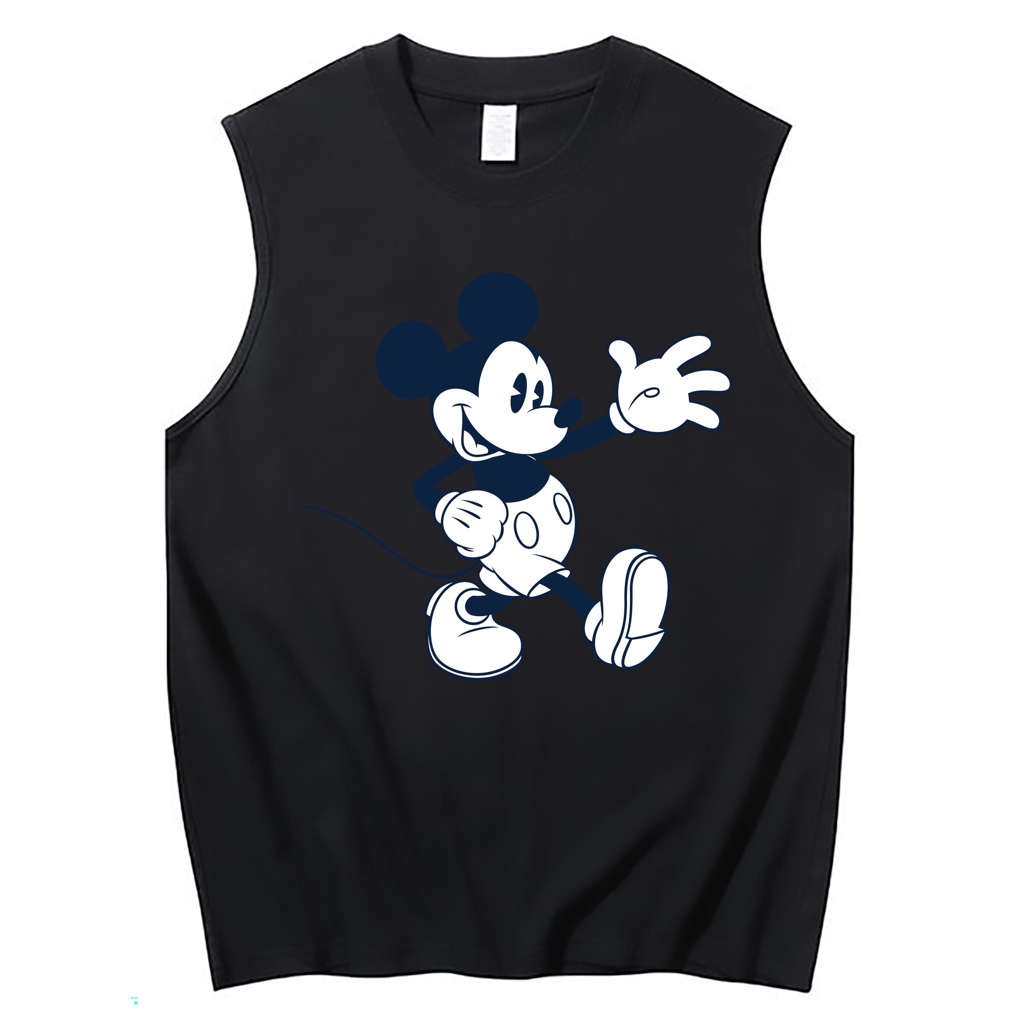 ミッキーマウス Mickey Mouse コットン100％タンクトップ（フロントプリント）