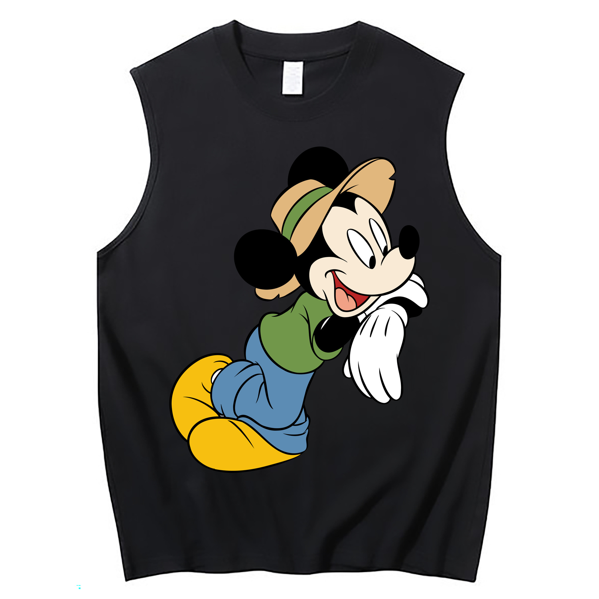 ミッキーマウス Mickey Mouse コットン100％タンクトップ（フロントプリント）