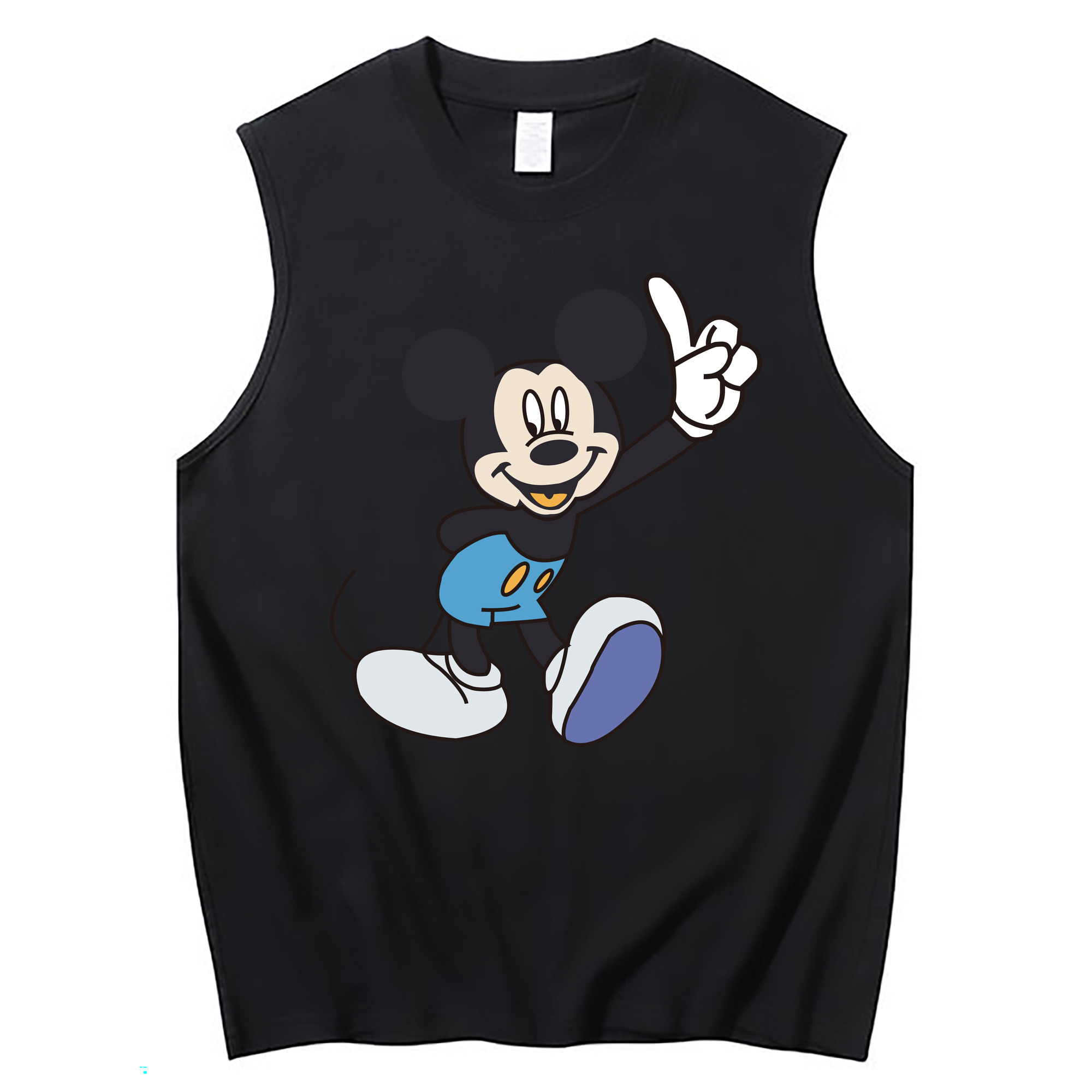 ミッキーマウス Mickey Mouse コットン100％タンクトップ（フロントプリント）
