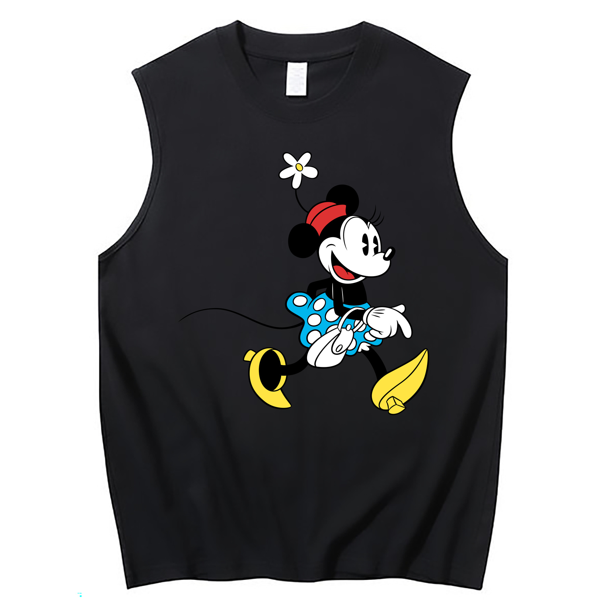 ミッキーマウス Mickey Mouse コットン100％タンクトップ（フロントプリント）