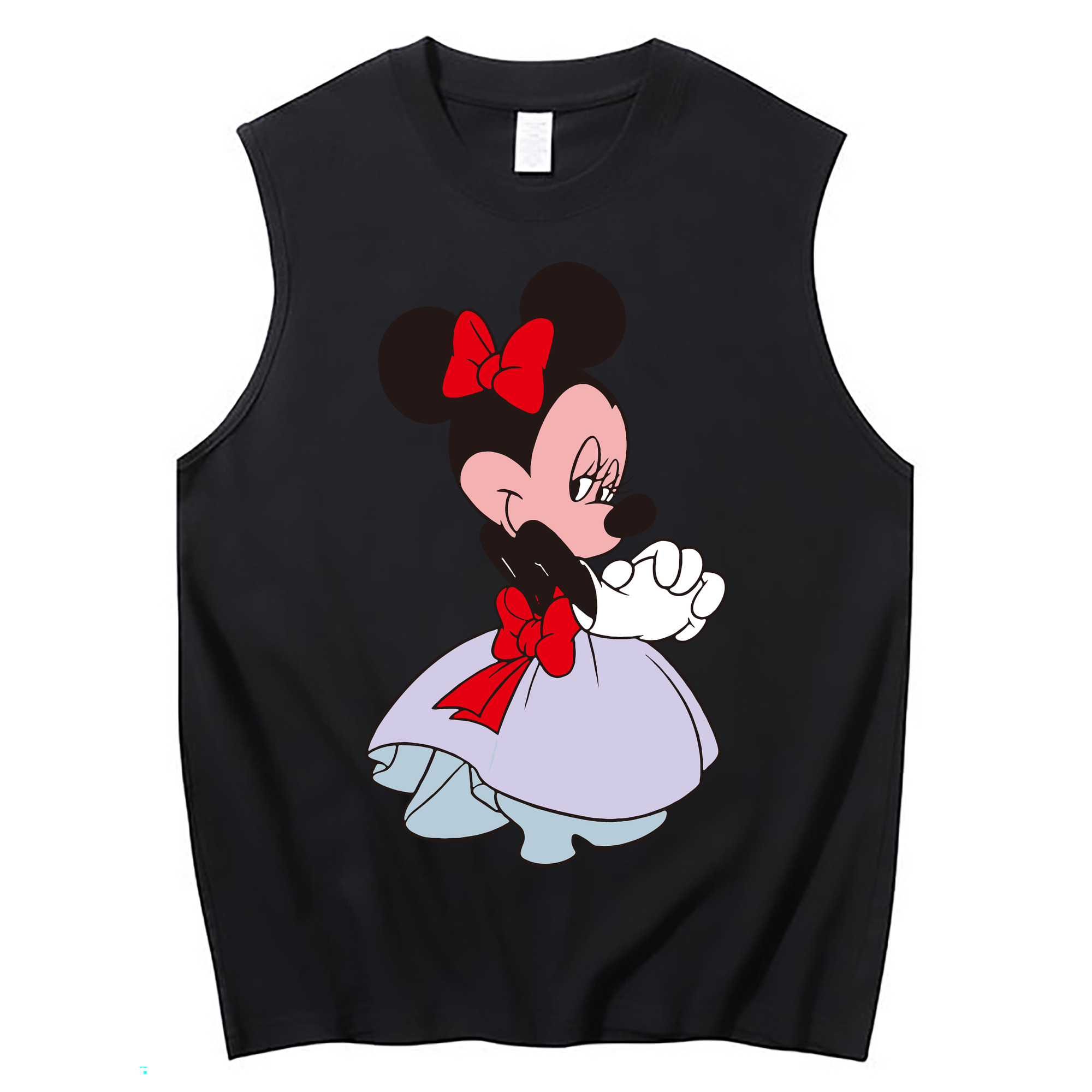 ミッキーマウス Mickey Mouse コットン100％タンクトップ（フロントプリント）