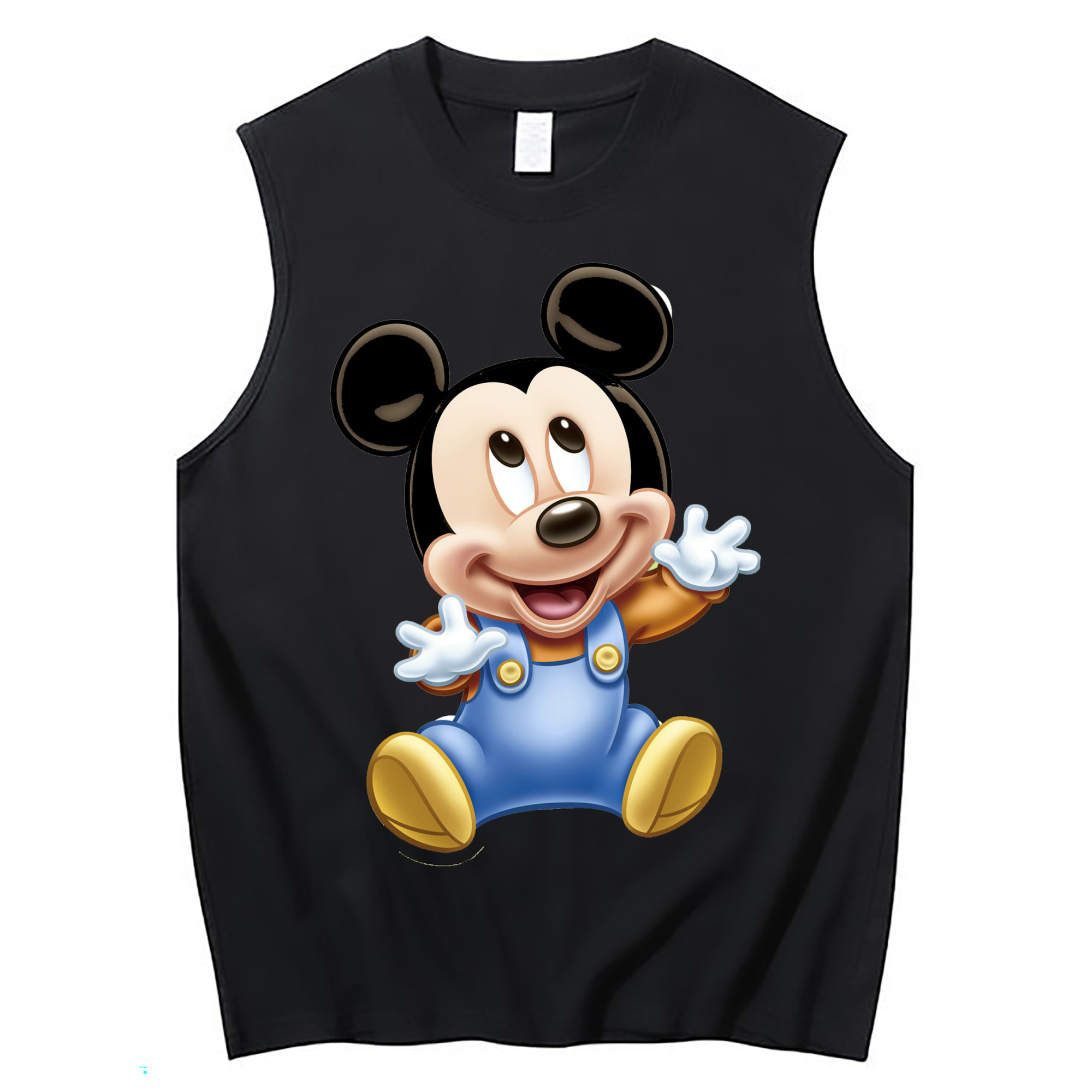 ミッキーマウス Mickey Mouse コットン100％タンクトップ（フロントプリント）