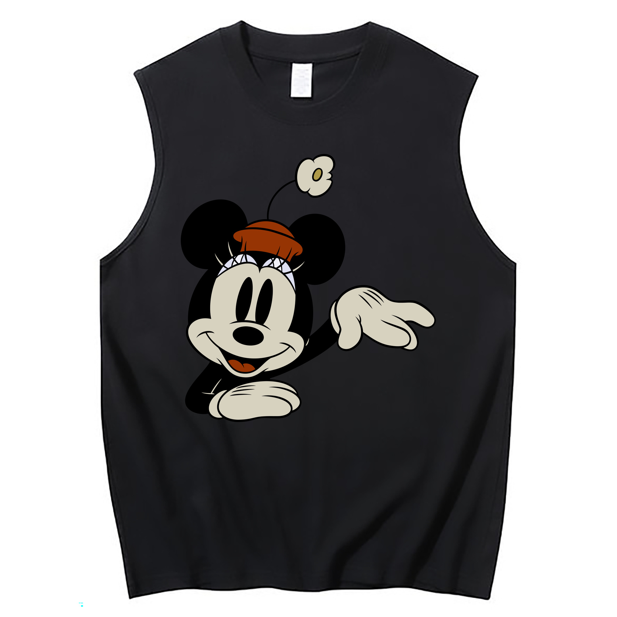 ミッキーマウス Mickey Mouse コットン100％タンクトップ（フロントプリント）