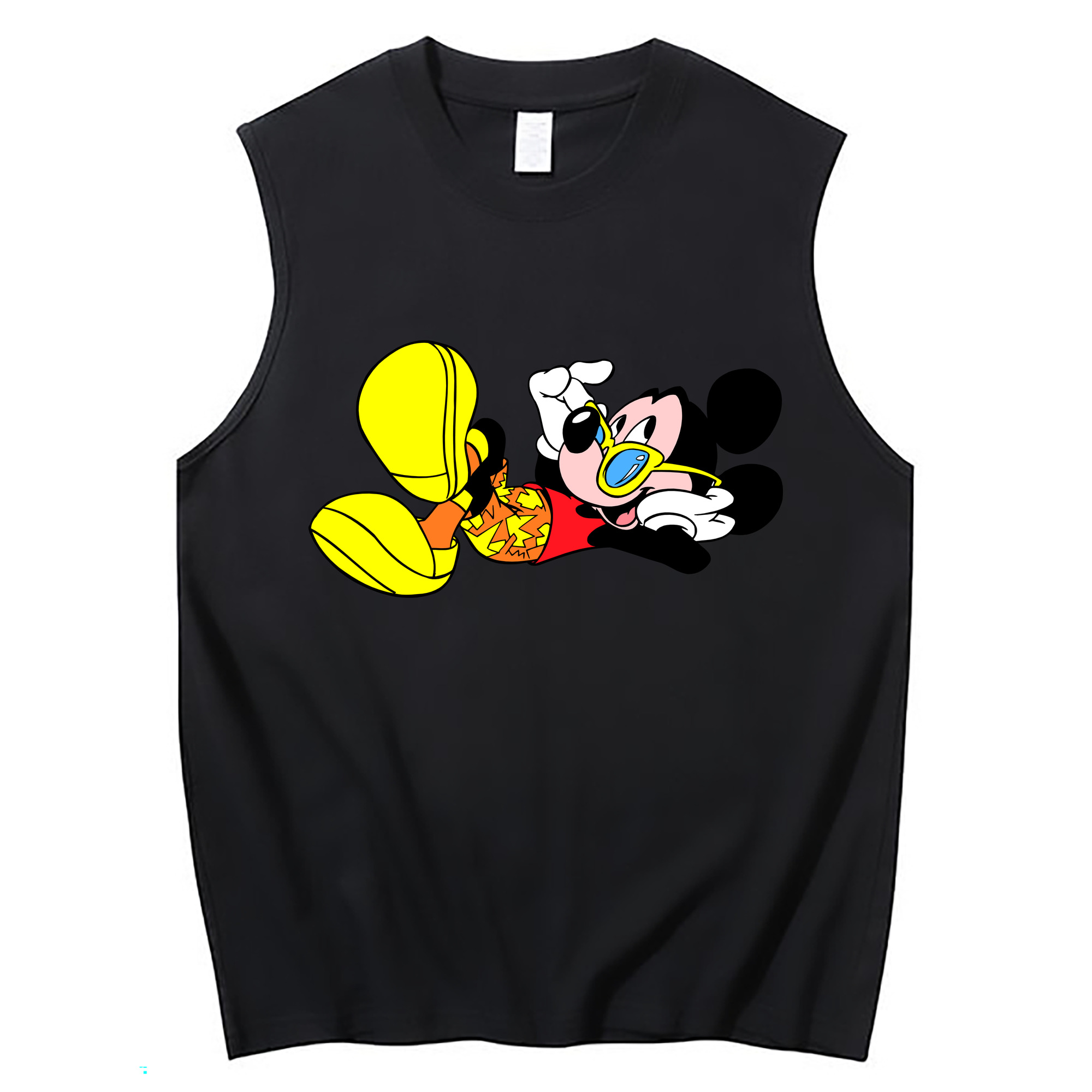 ミッキーマウス Mickey Mouse コットン100％タンクトップ（フロントプリント）