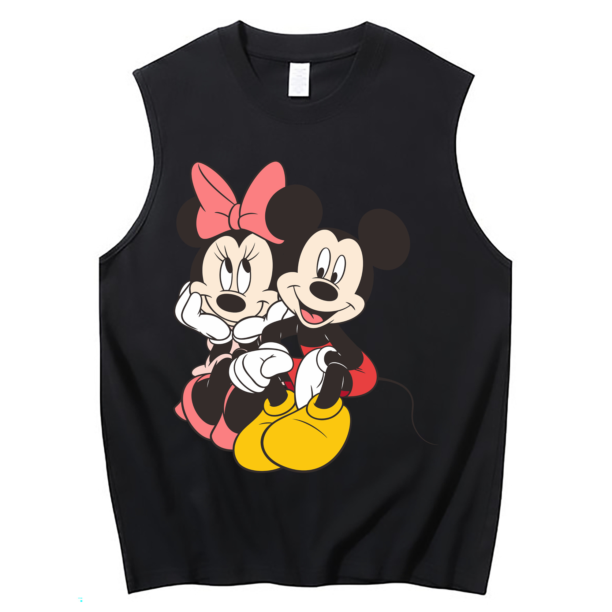 ミッキーマウス Mickey Mouse コットン100％タンクトップ（フロントプリント）