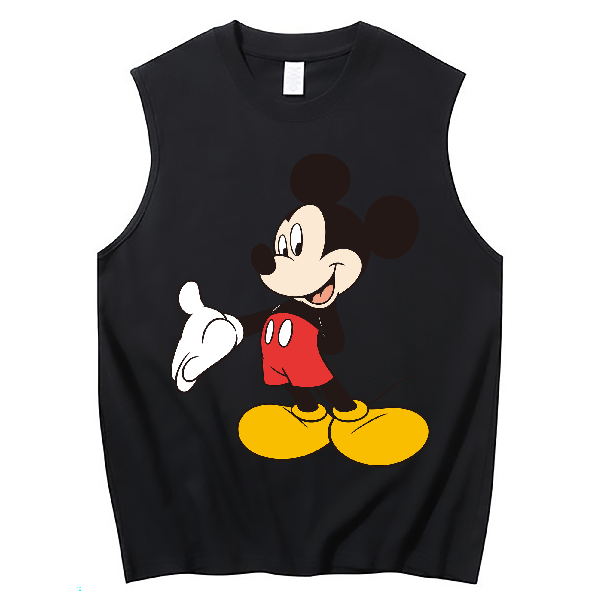 ミッキーマウス Mickey Mouse コットン100％タンクトップ（フロントプリント）