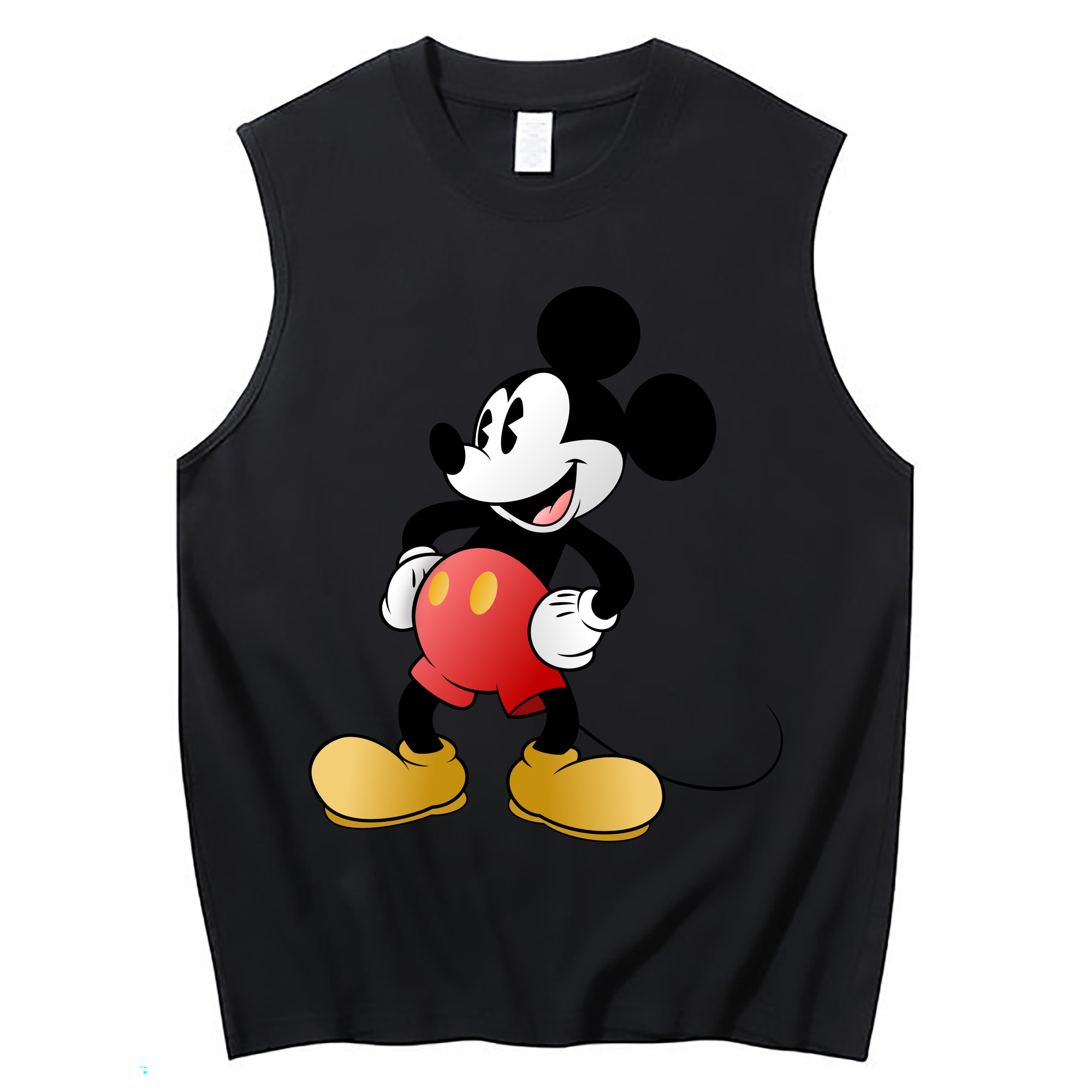 ミッキーマウス Mickey Mouse コットン100％タンクトップ（フロントプリント）