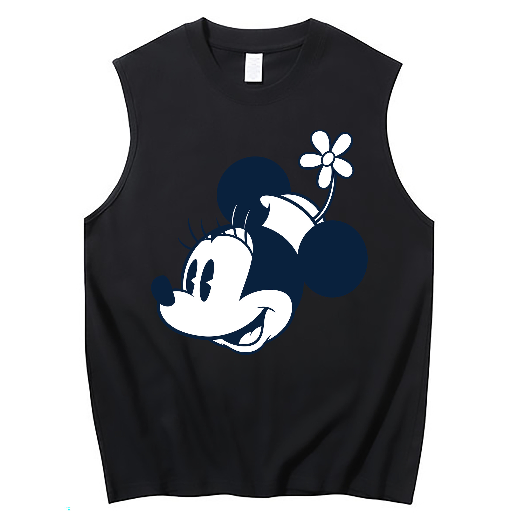 ミッキーマウス Mickey Mouse コットン100％タンクトップ（フロントプリント）
