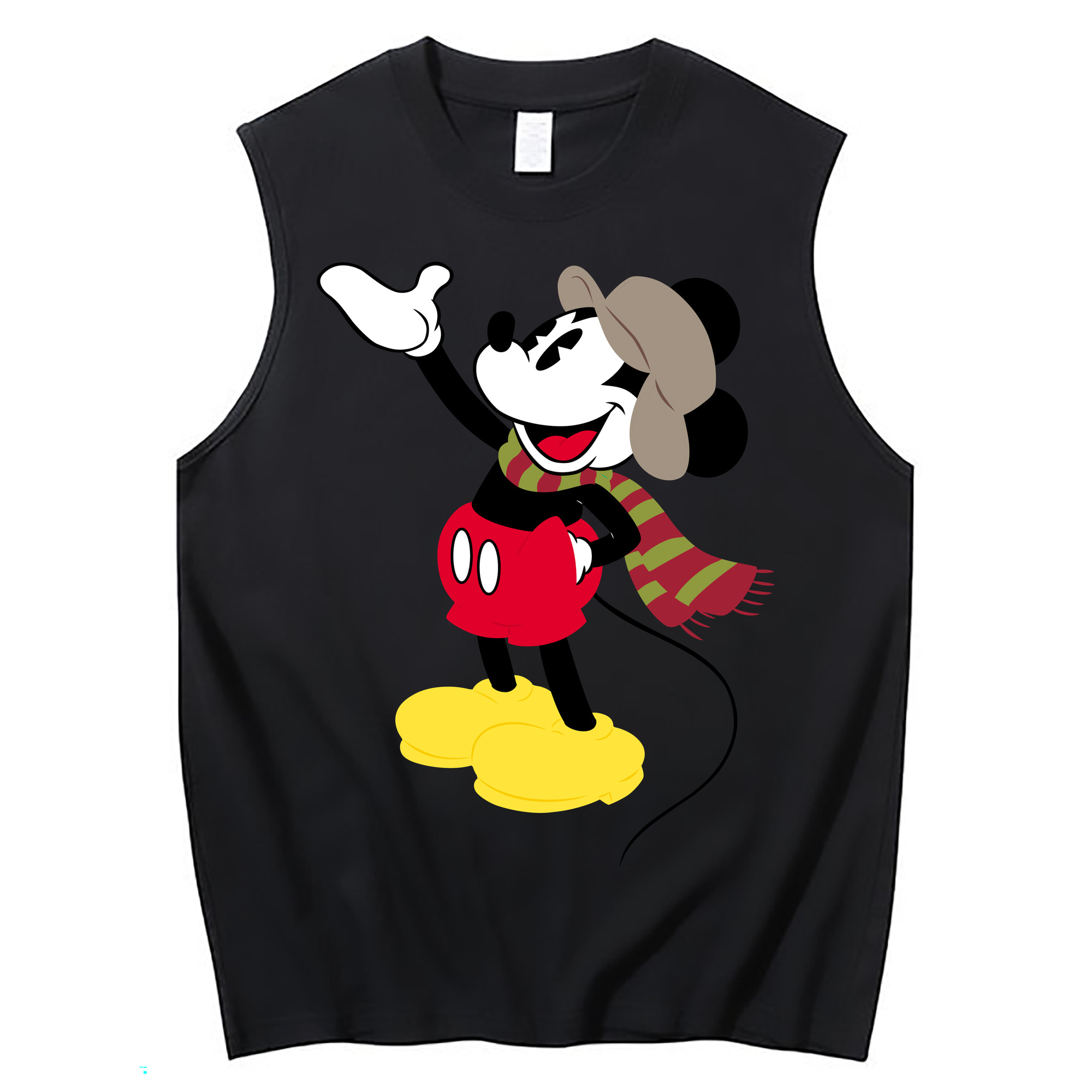 ミッキーマウス Mickey Mouse コットン100％タンクトップ（フロントプリント）