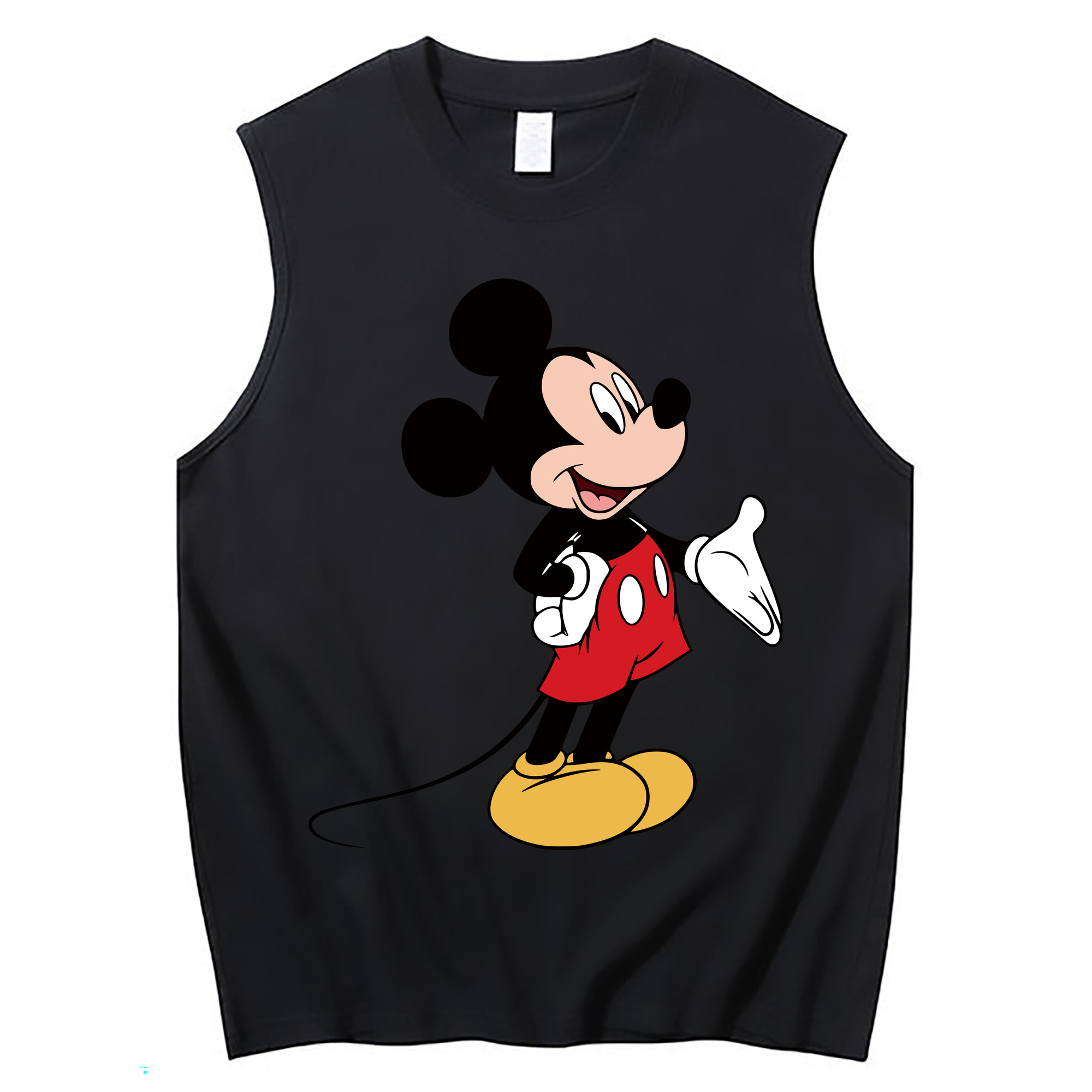 ミッキーマウス Mickey Mouse コットン100％タンクトップ（フロントプリント）