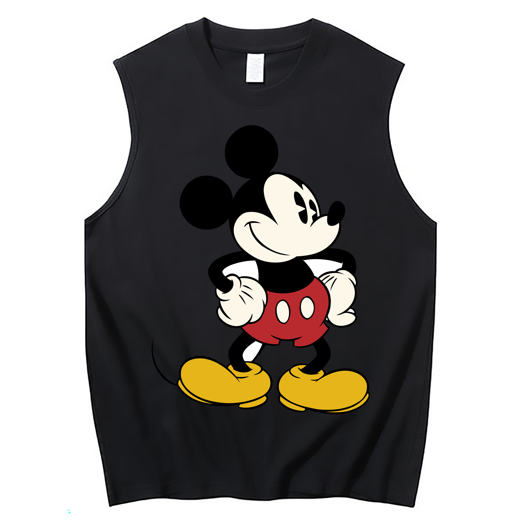 ミッキーマウス Mickey Mouse コットン100％タンクトップ（フロントプリント）