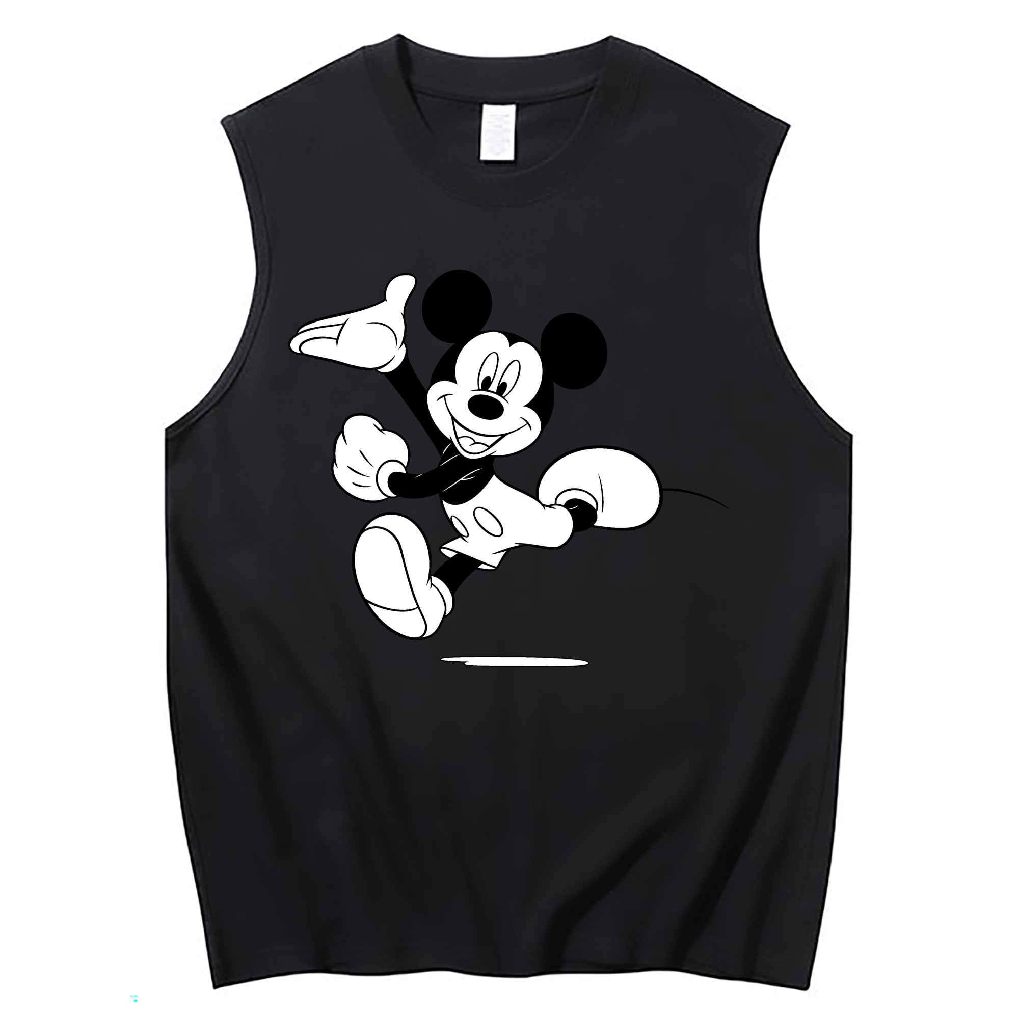 ミッキーマウス Mickey Mouse コットン100％タンクトップ（フロントプリント）