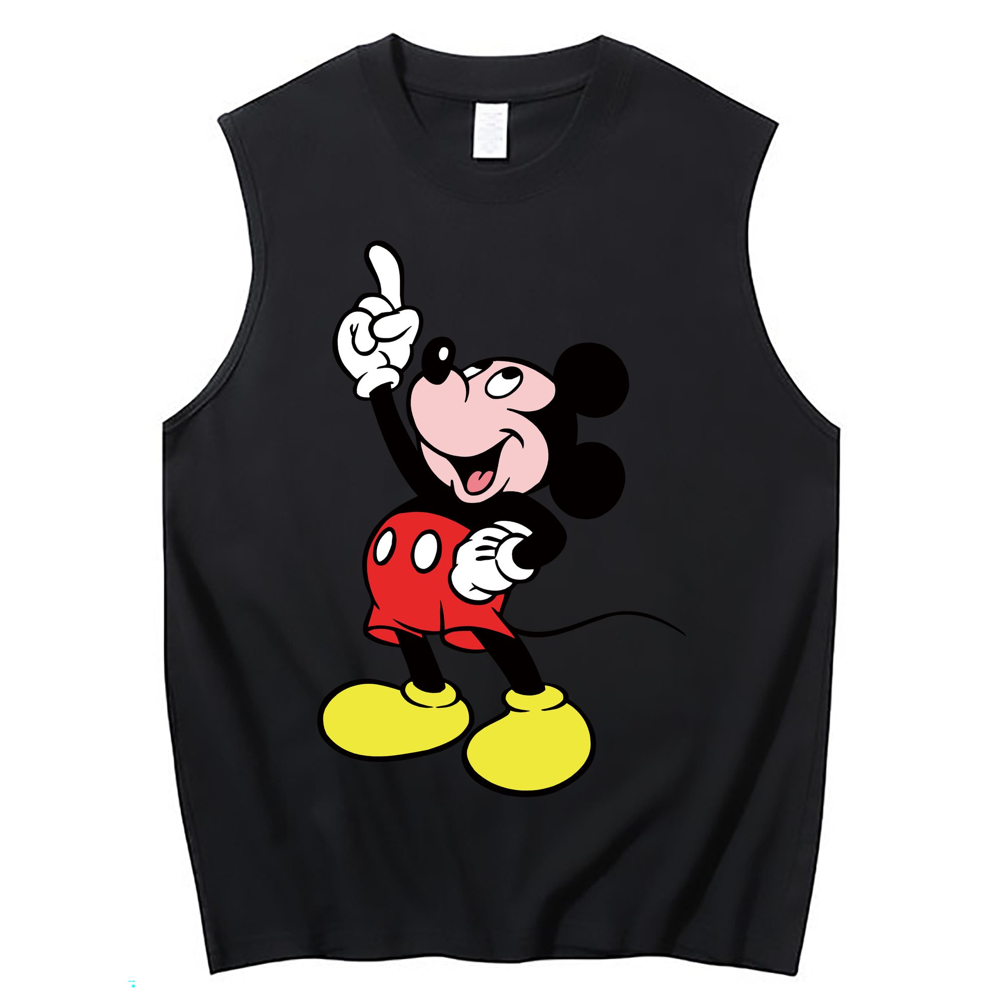 ミッキーマウス Mickey Mouse コットン100％タンクトップ（フロントプリント）
