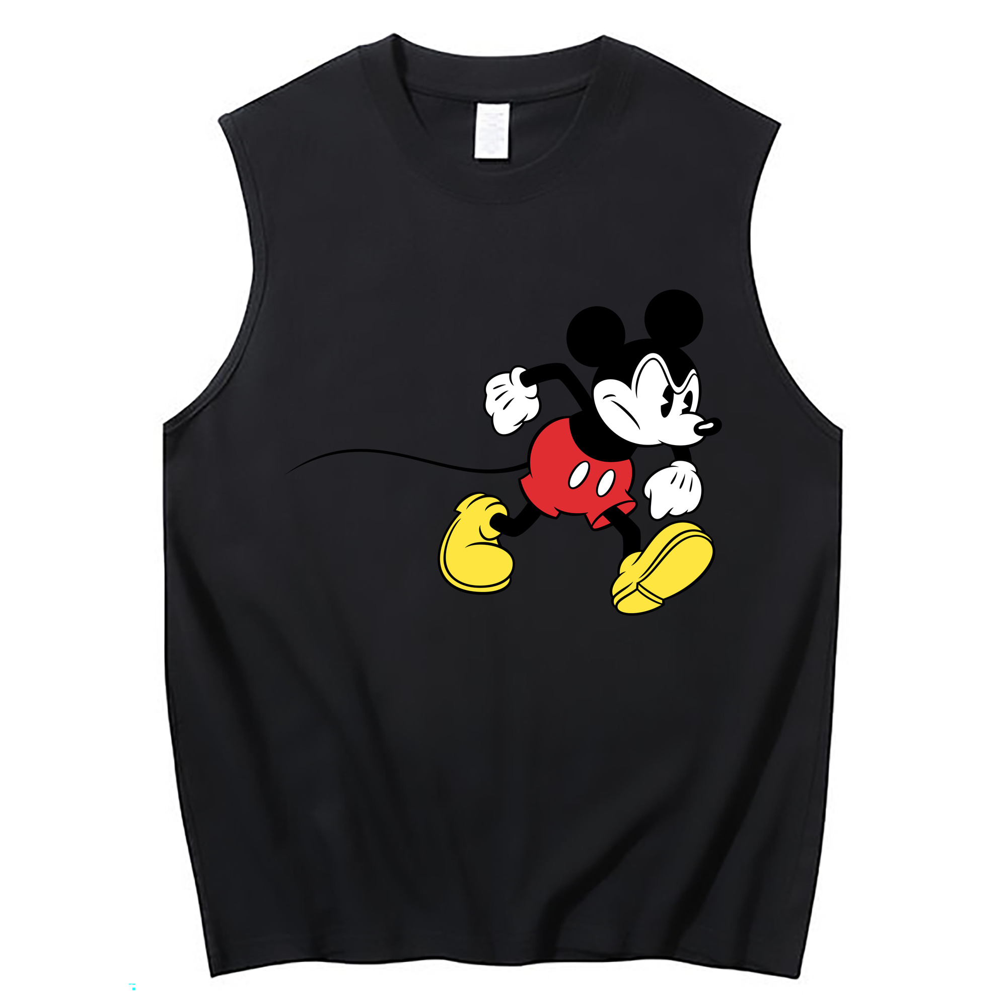 ミッキーマウス Mickey Mouse コットン100％タンクトップ（フロントプリント）